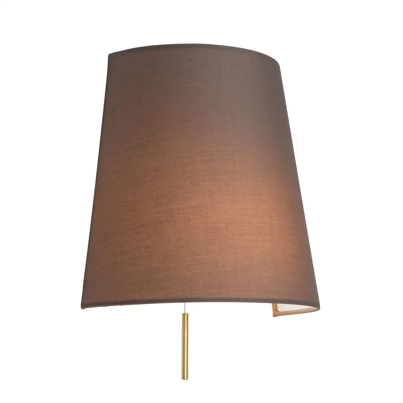 Zidna lampa SHADE, mesing mat, sa braon abažurima - 3