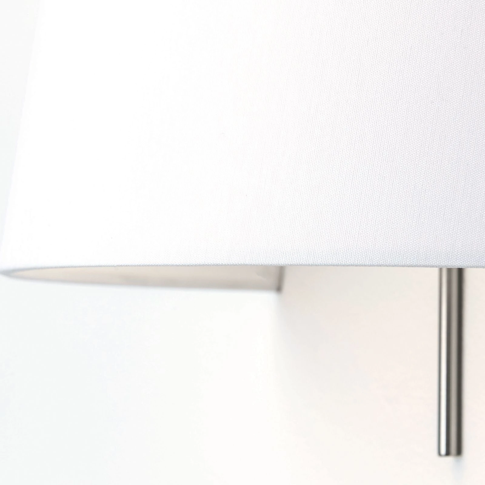 Zidna lampa SHADE, saten hrom, beli abažur - 2