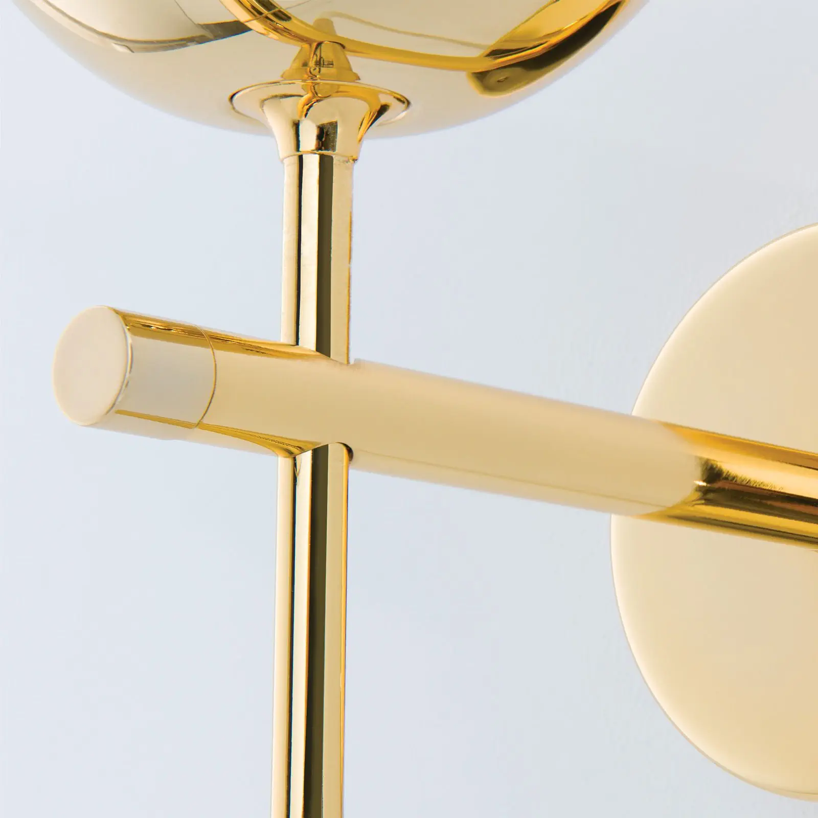 Zidna lampa BALL, pozlaćena, sa zlatnim dekorativnim kablom i providnim kristalnim staklom sa line cut brušenjem - 2