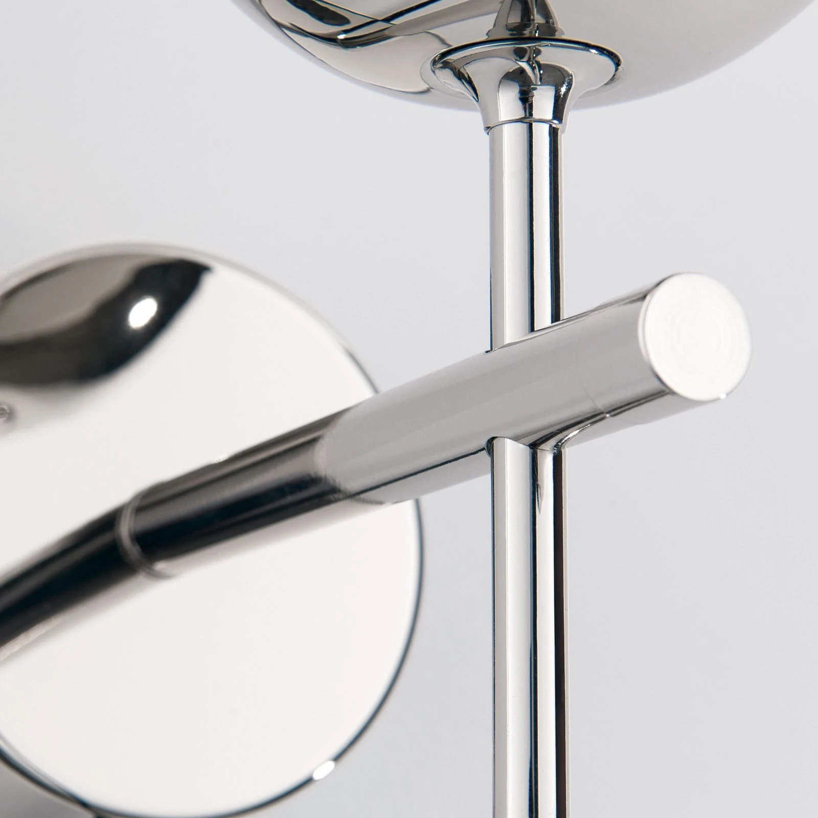 Zidna lampa BALL sa tekstilnim kablom, niklovana, prozirno kristalno staklo (ručno sečeno) - 4