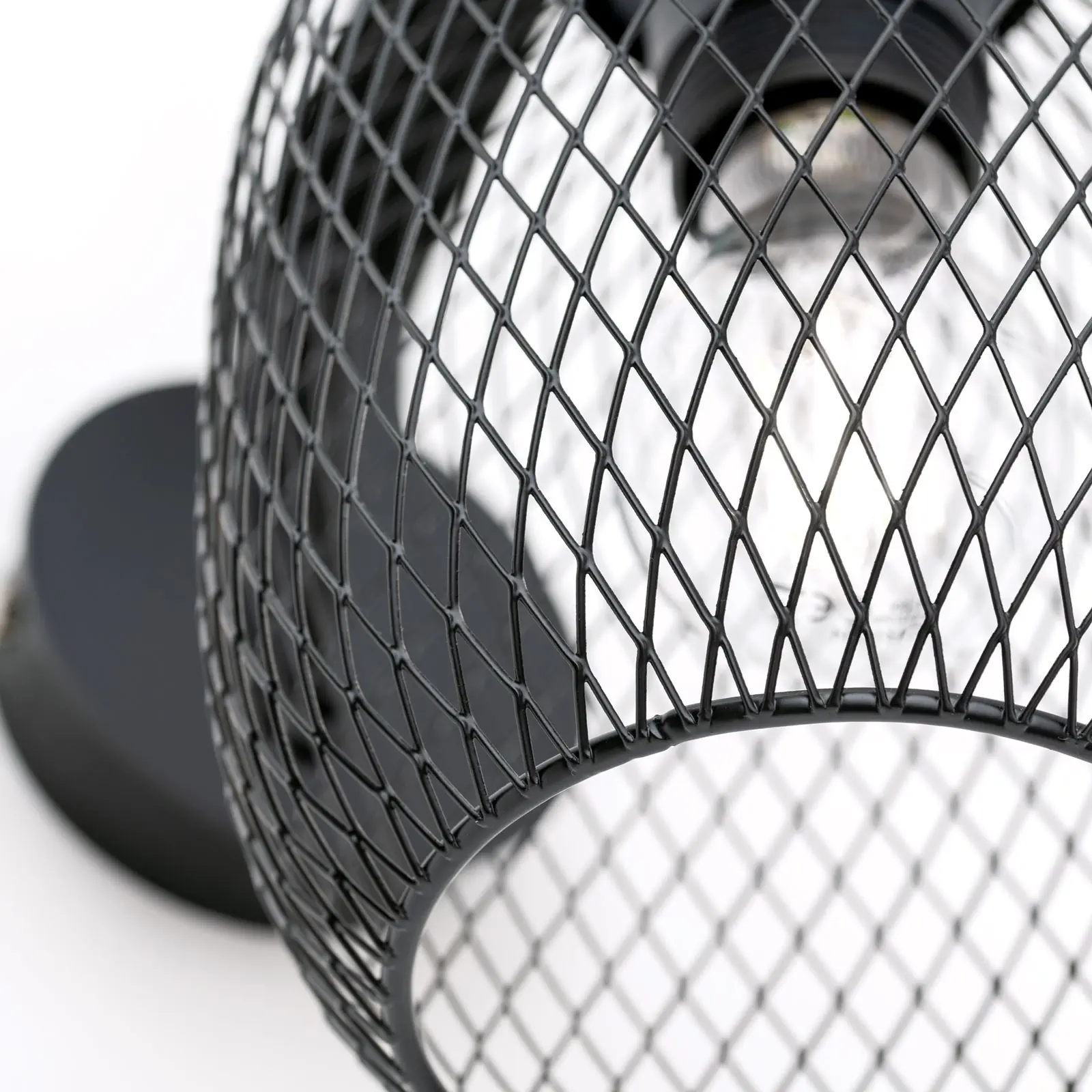 Zidna lampa GEORGINA sa kavez abažurima, crna - 6