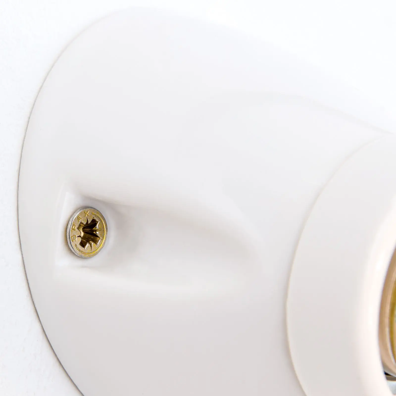 Zidna lampa FROST, sa jednim izvorom svetla, keramika, bela - 6