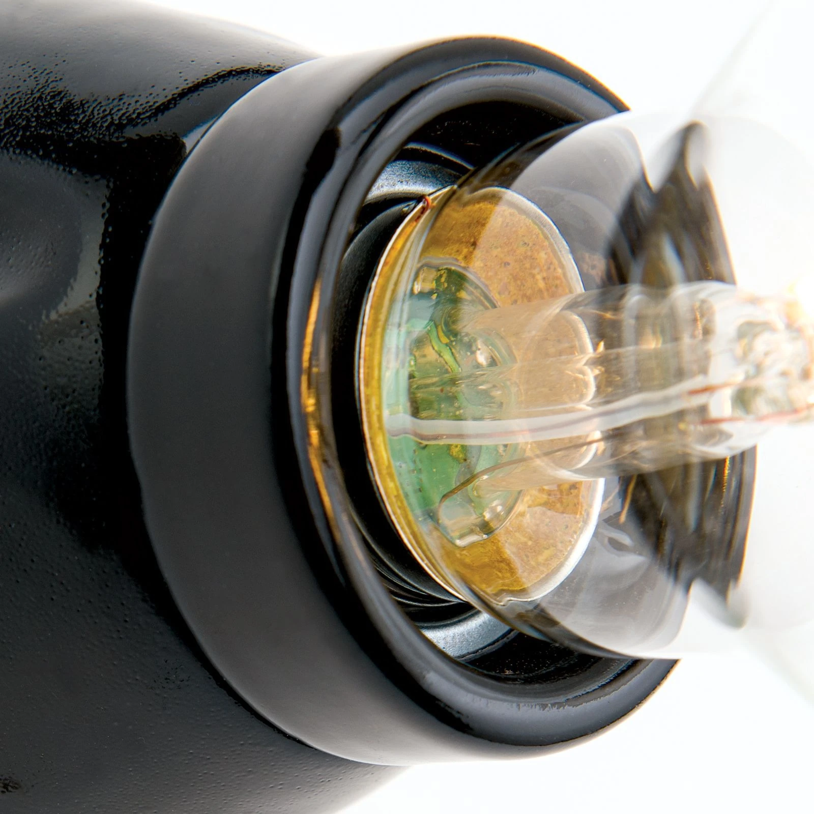 Zidna lampa FROST, sa jednim izvorom svetla, keramika, crna - 5