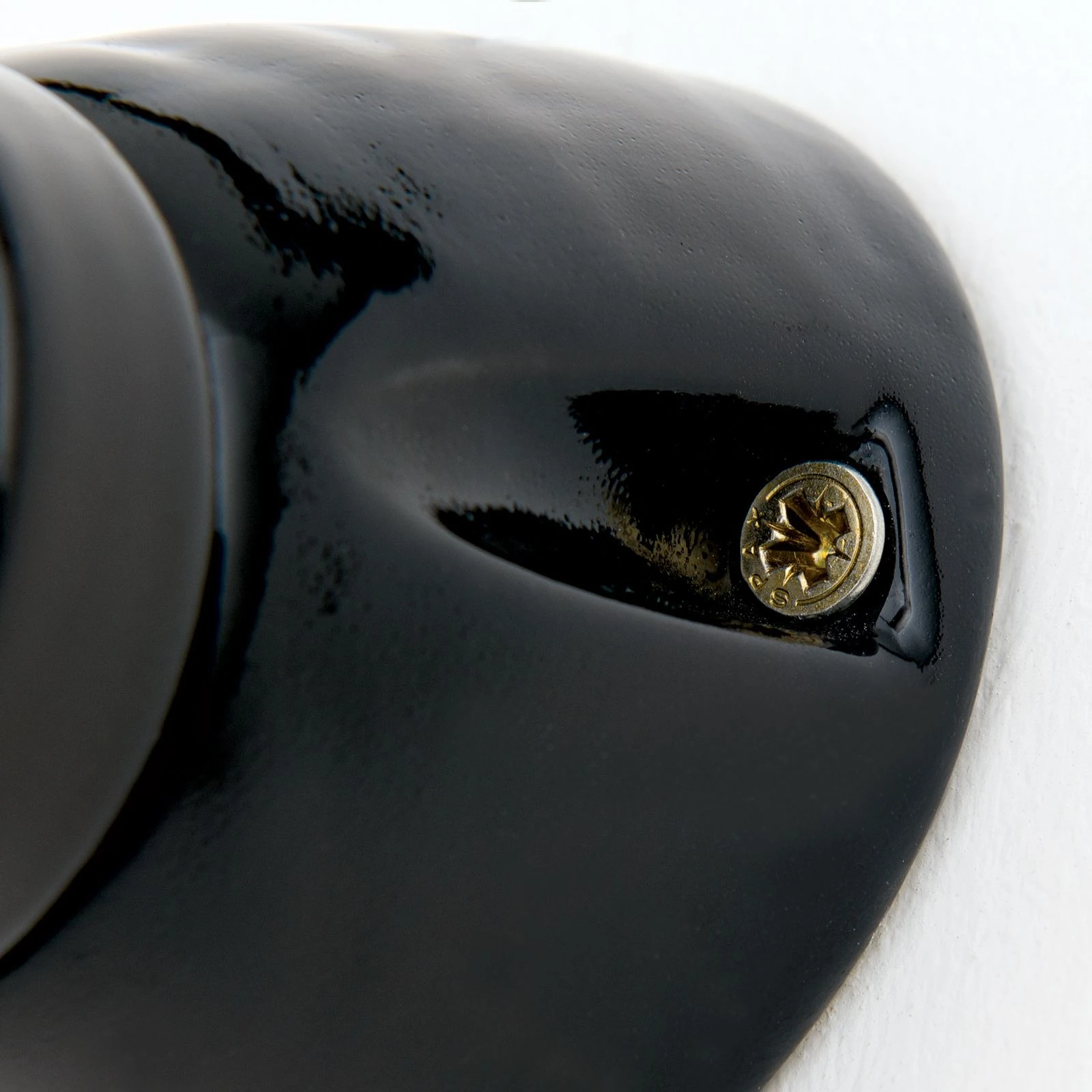 Zidna lampa FROST, sa jednim izvorom svetla, keramika, crna - 6