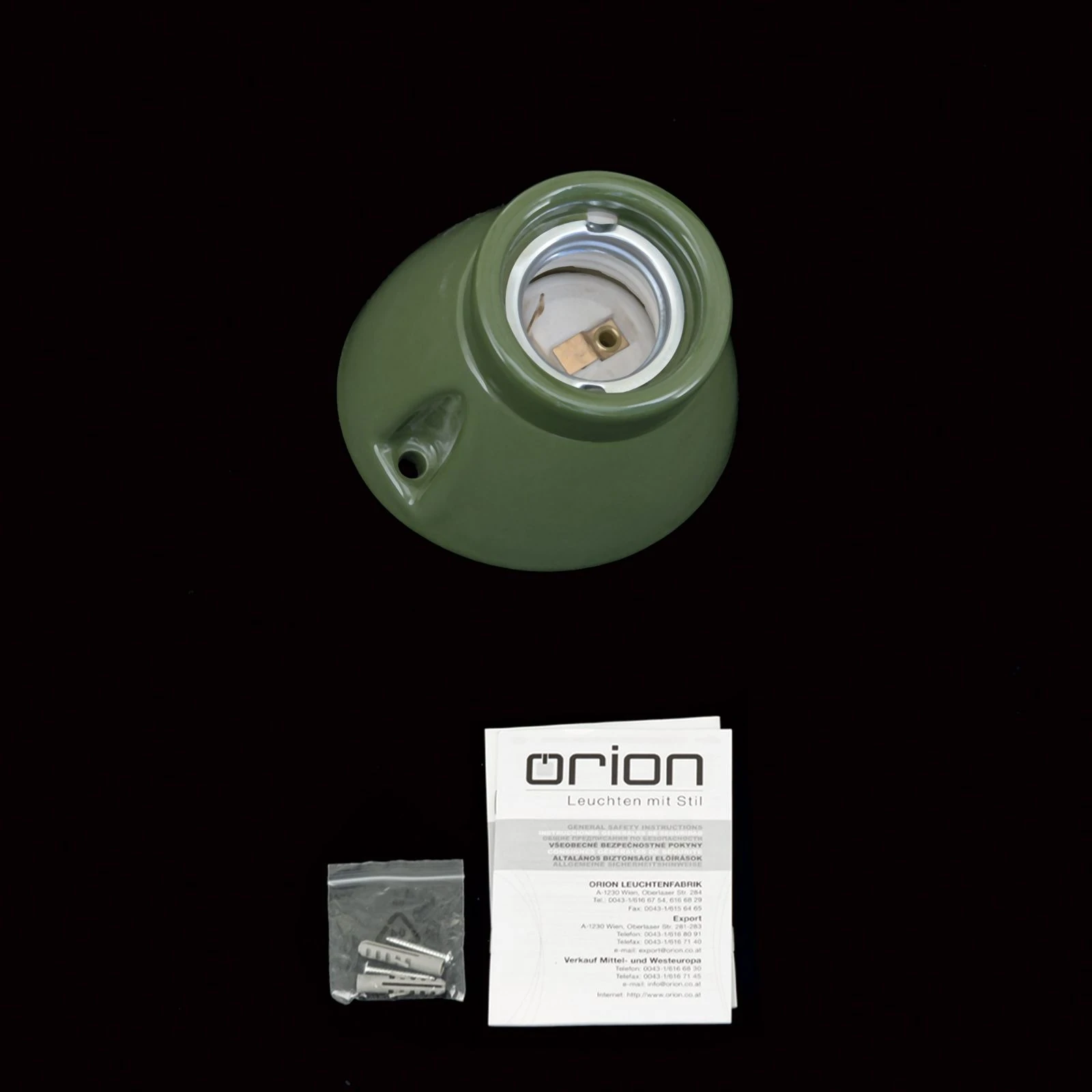 Zidna lampa FROST, sa jednim izvorom svetla, keramika, zelena - 8