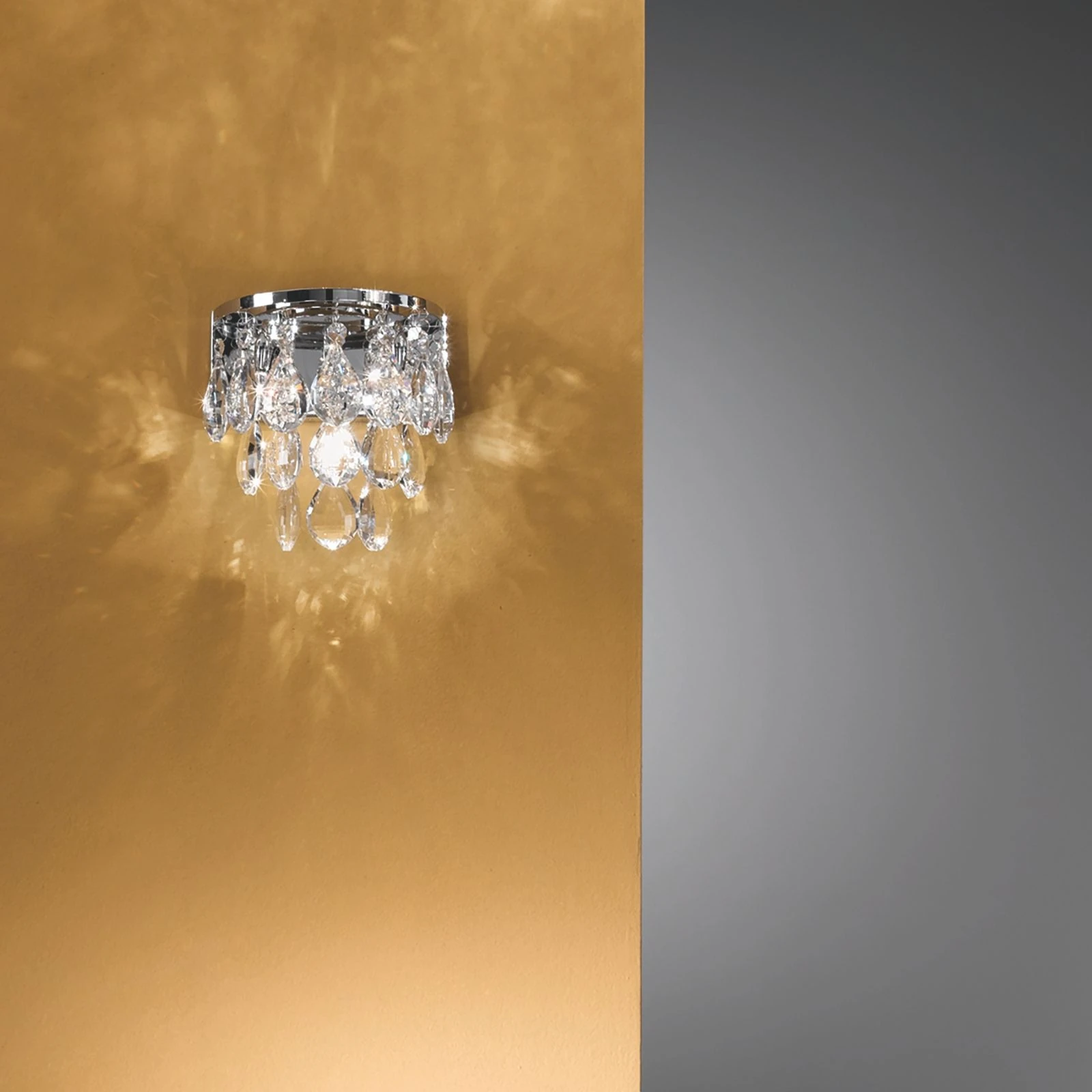 Zidna lampa CELESTE, sa tri izvora svetla, hromirana - 9