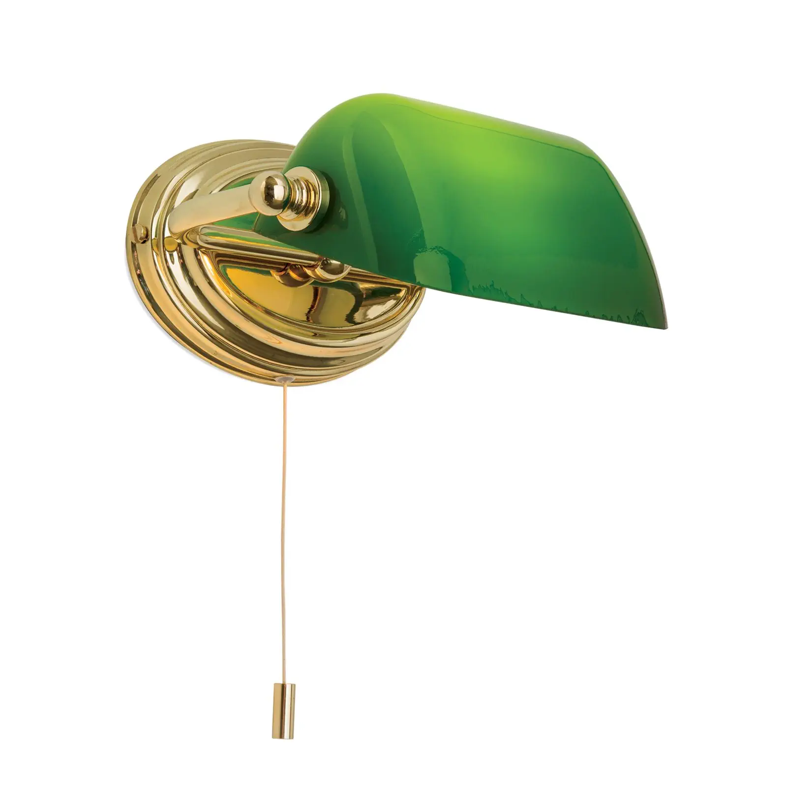 Zidna lampa HARVARD, mesing, sa zelenim staklenim abažurom - 4