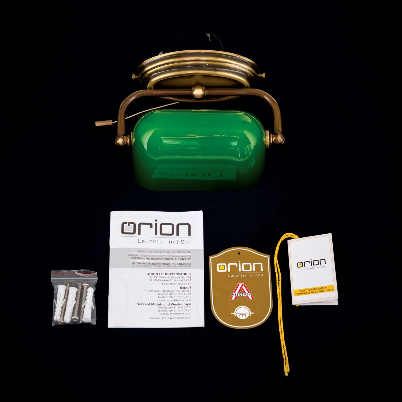 Zidna lampa HARVARD, patina, zeleni stakleni abažur - 8