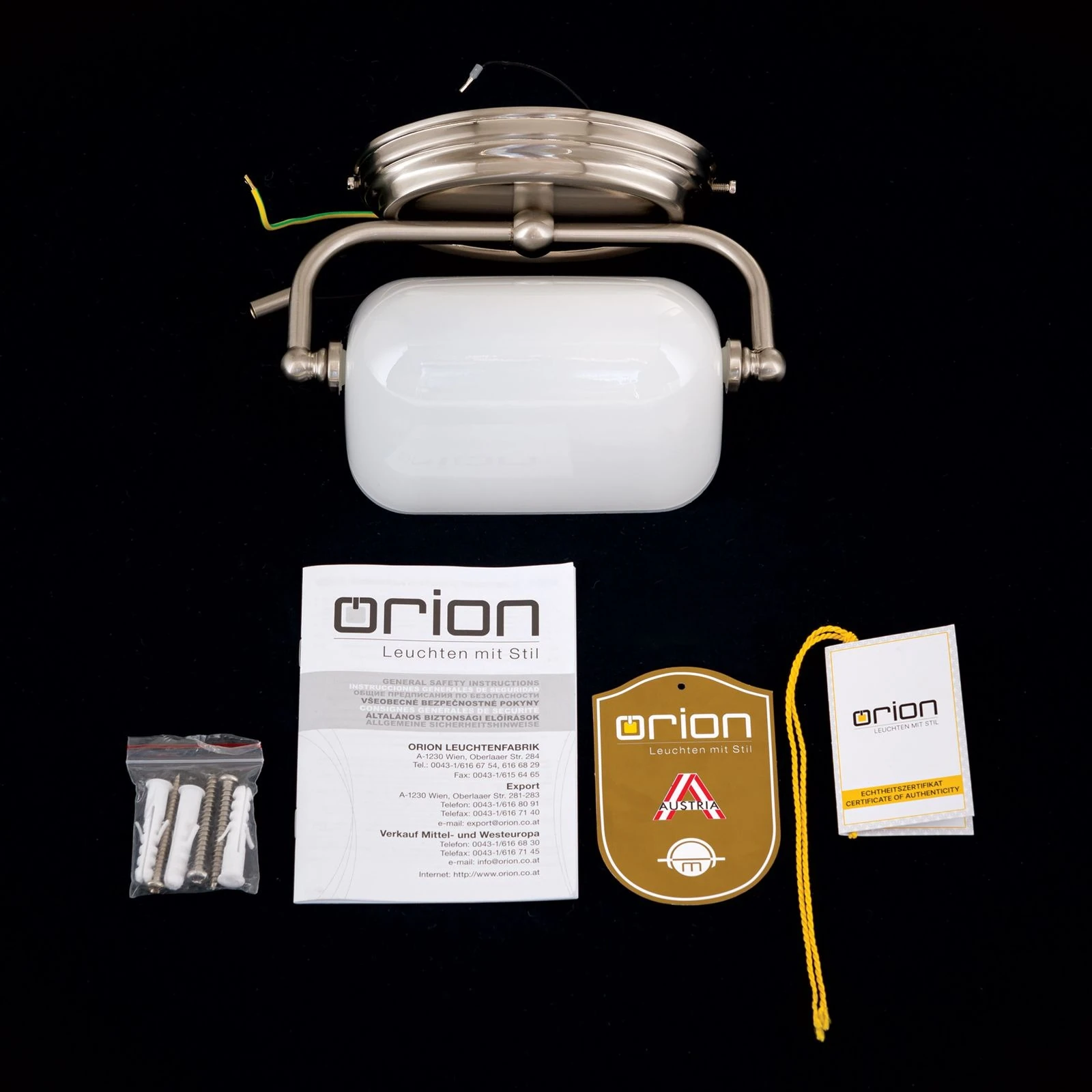 Zidna lampa HARVARD, saten, opalno belo staklo - 8