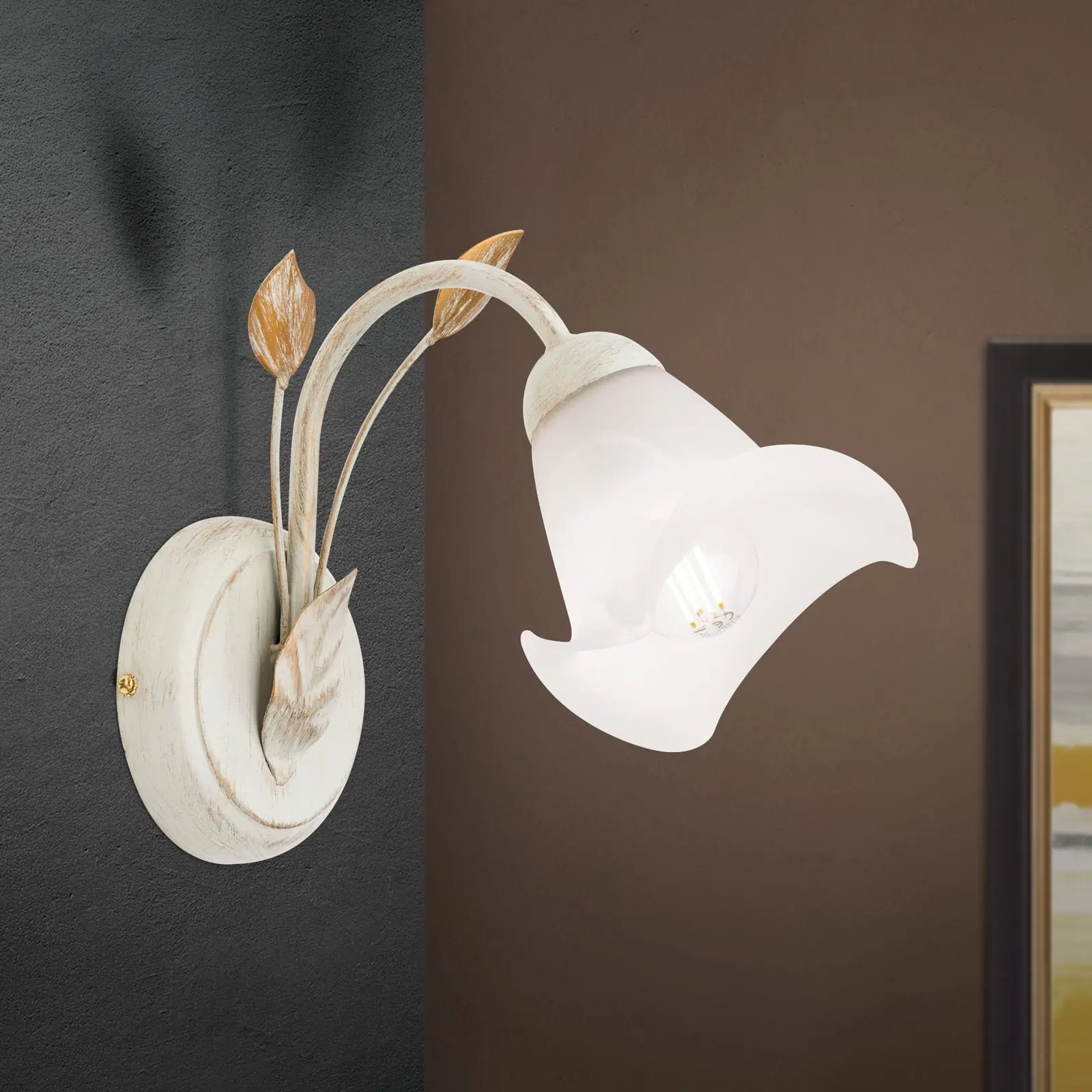 Zidna lampa SISI, slonovača-zlatna