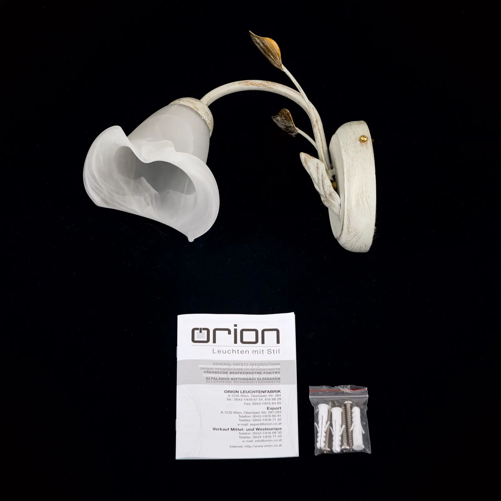 Zidna lampa SISI, slonovača-zlatna - 8