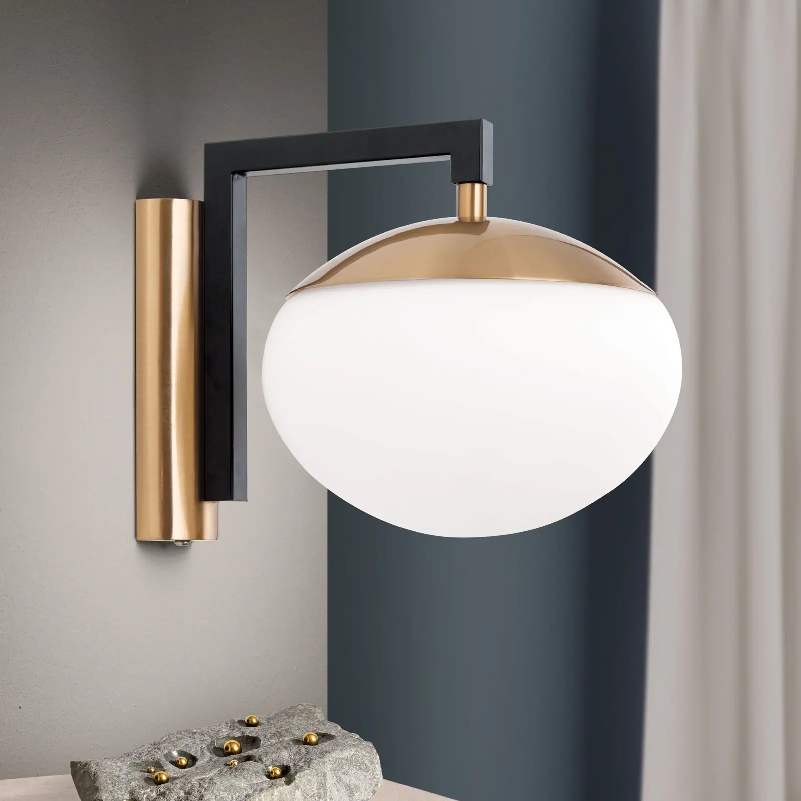 Zidna lampa JOSEPHINE, Ø 18cm, crna - 2