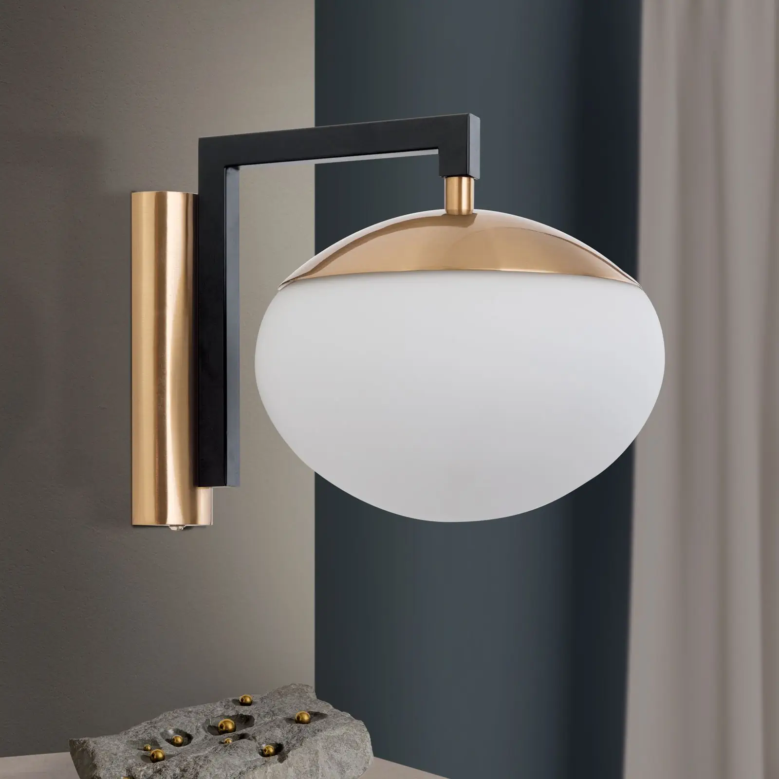 Zidna lampa JOSEPHINE, Ø 18cm, crna - 3