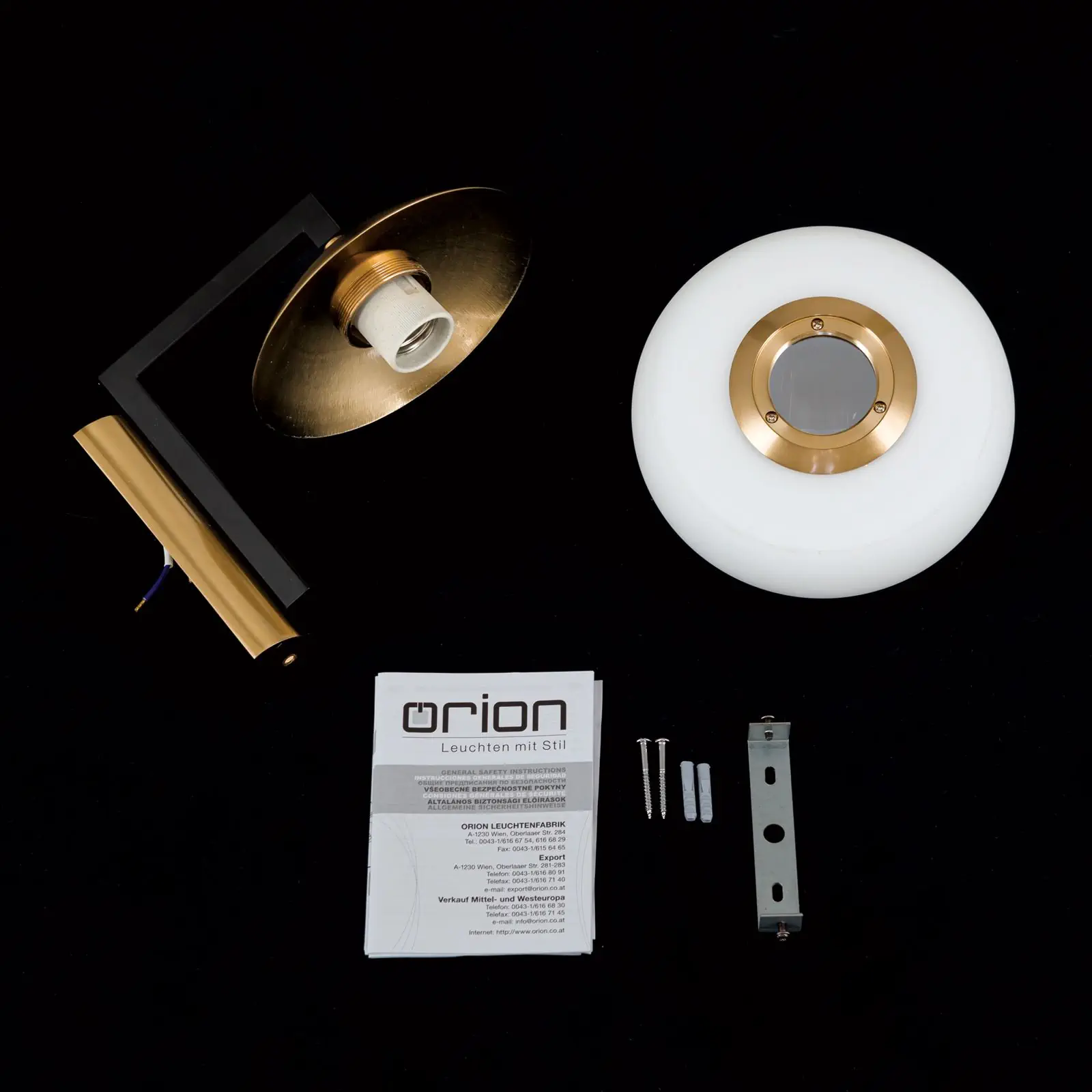 Zidna lampa JOSEPHINE, Ø 18cm, crna - 8