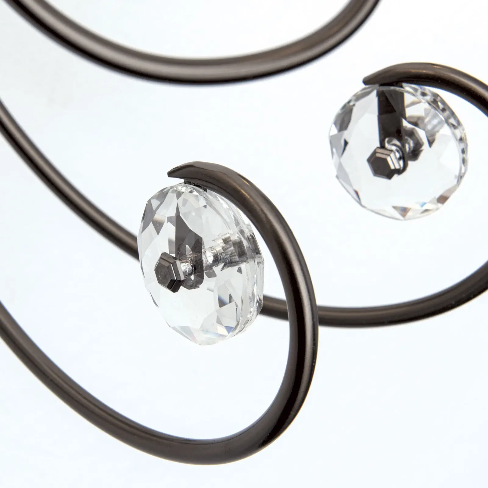 Kristalna zidna lampa ARIANE, 2 izvora svetla, tamni nikl - 8