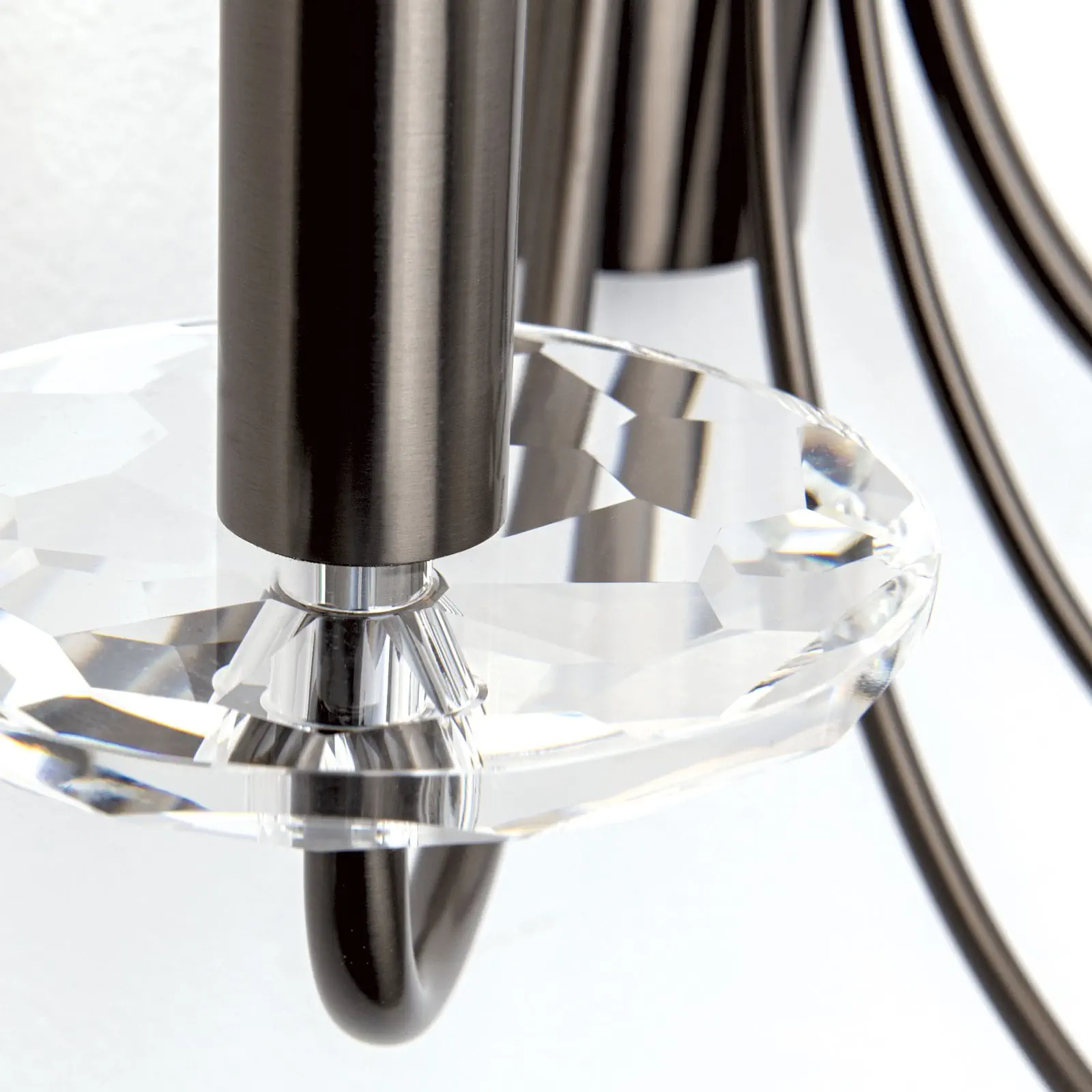 Kristalna zidna lampa ARIANE, 2 izvora svetla, tamni nikl - 9