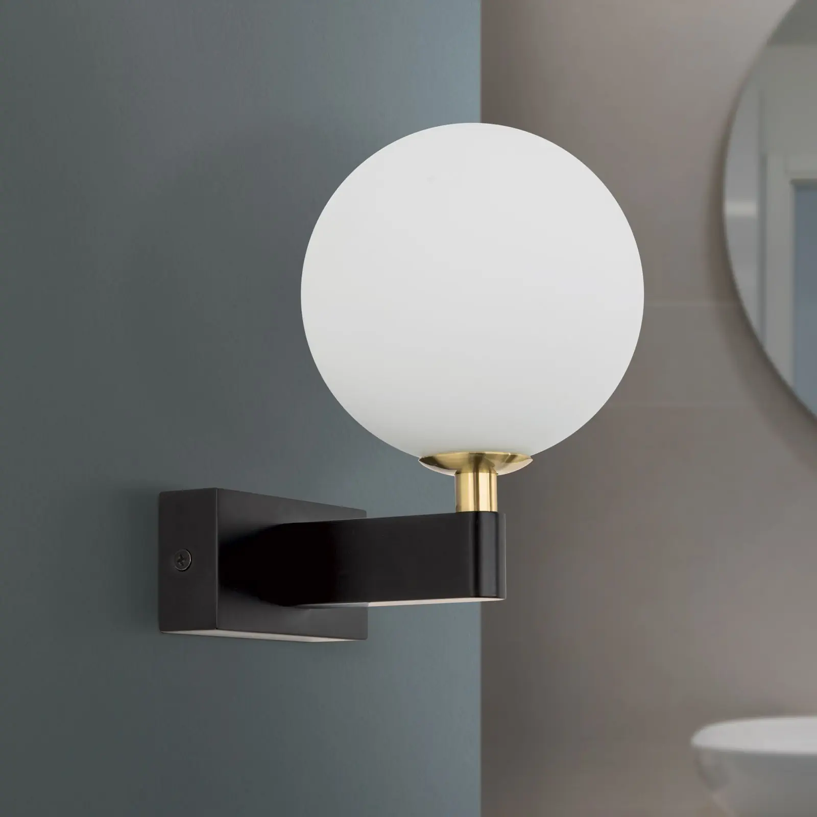 Zidna lampa MARA, crna / mat mesing - 3