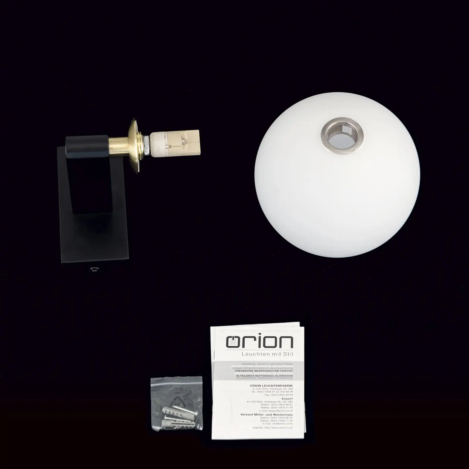 Zidna lampa MARA, crna / mat mesing - 8