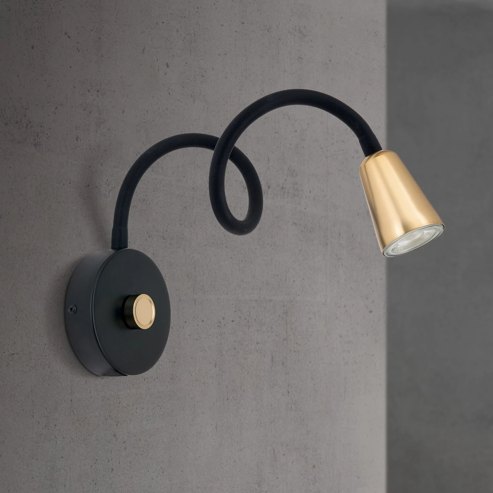 Zidna lampa DOTTY, crna / mat mesing - 3