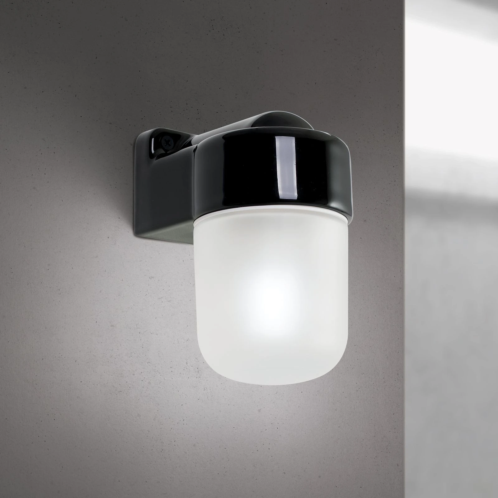 Zidna lampa OSTIA, keramika, crna - 3