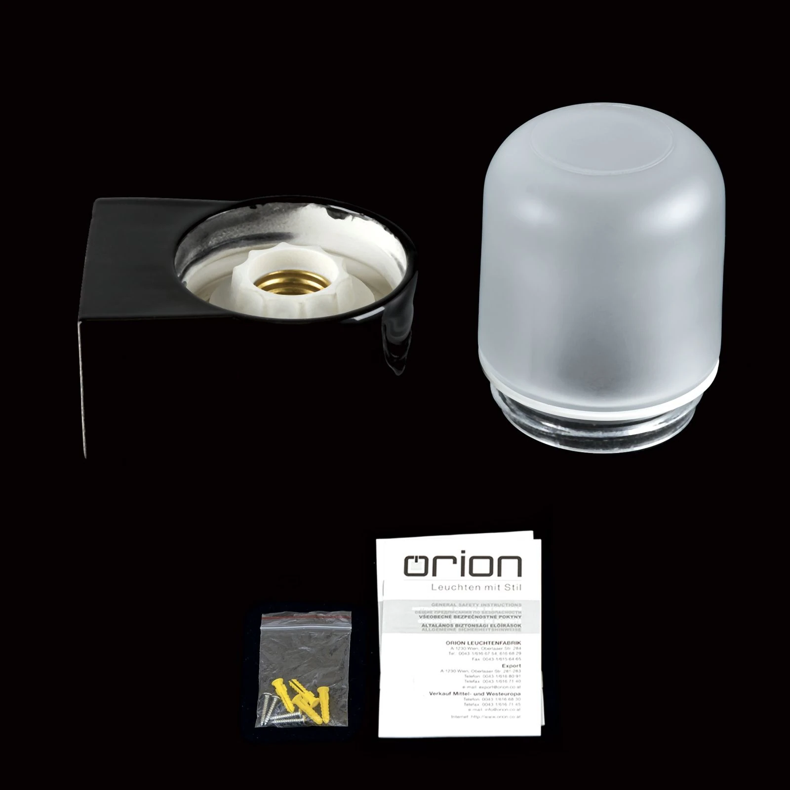 Zidna lampa OSTIA, keramika, crna - 9