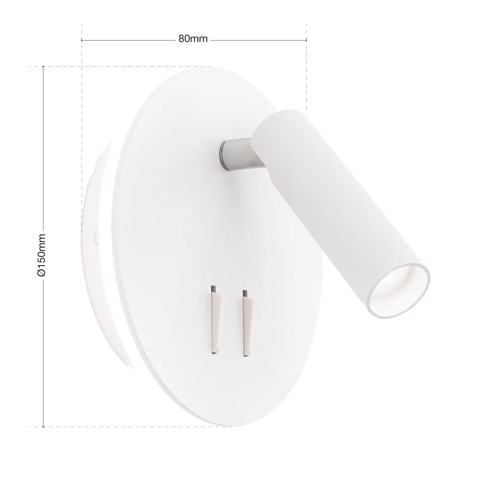 LED zidna lampa LENNY, bela - 8