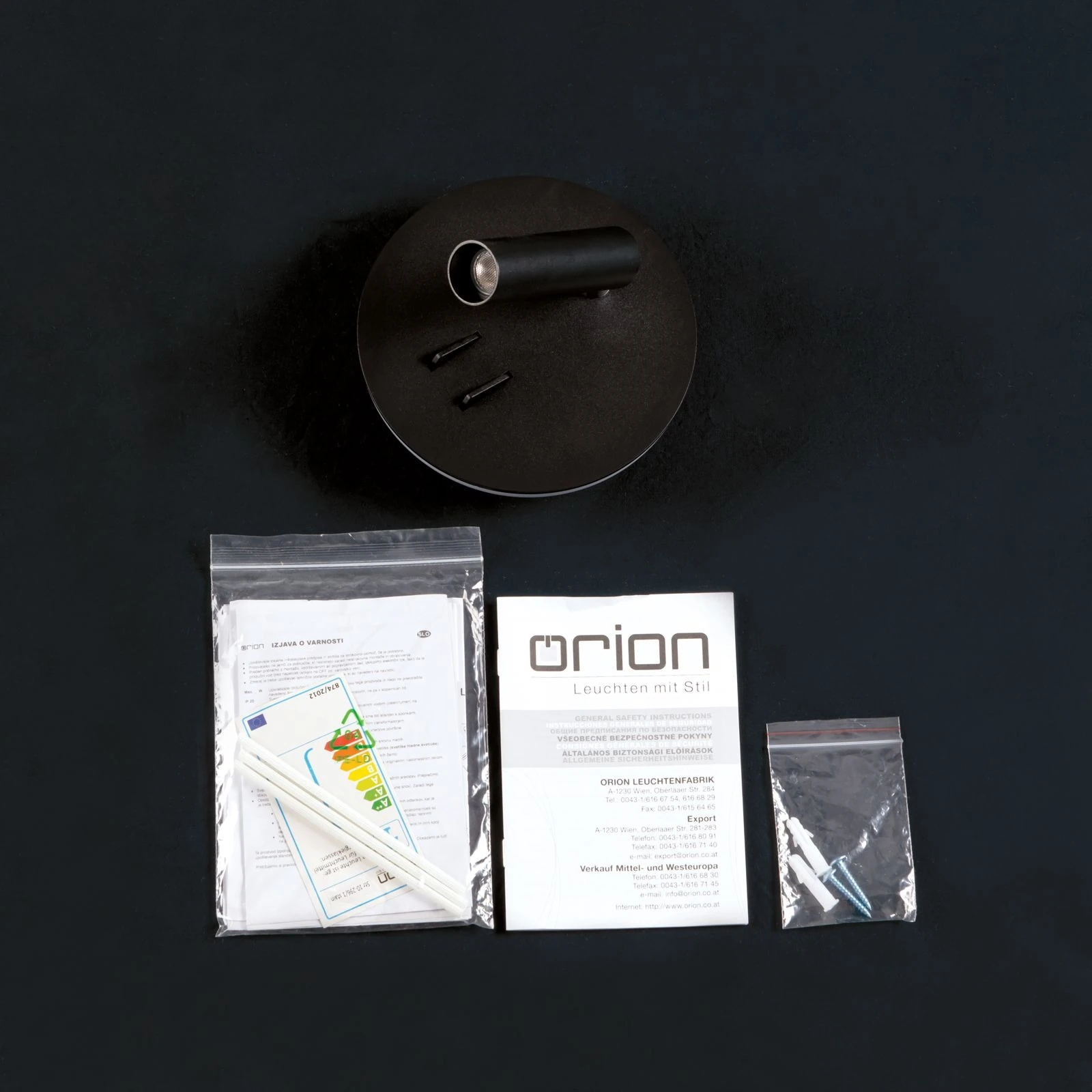 LED zidna lampa LENNY, crna - 9