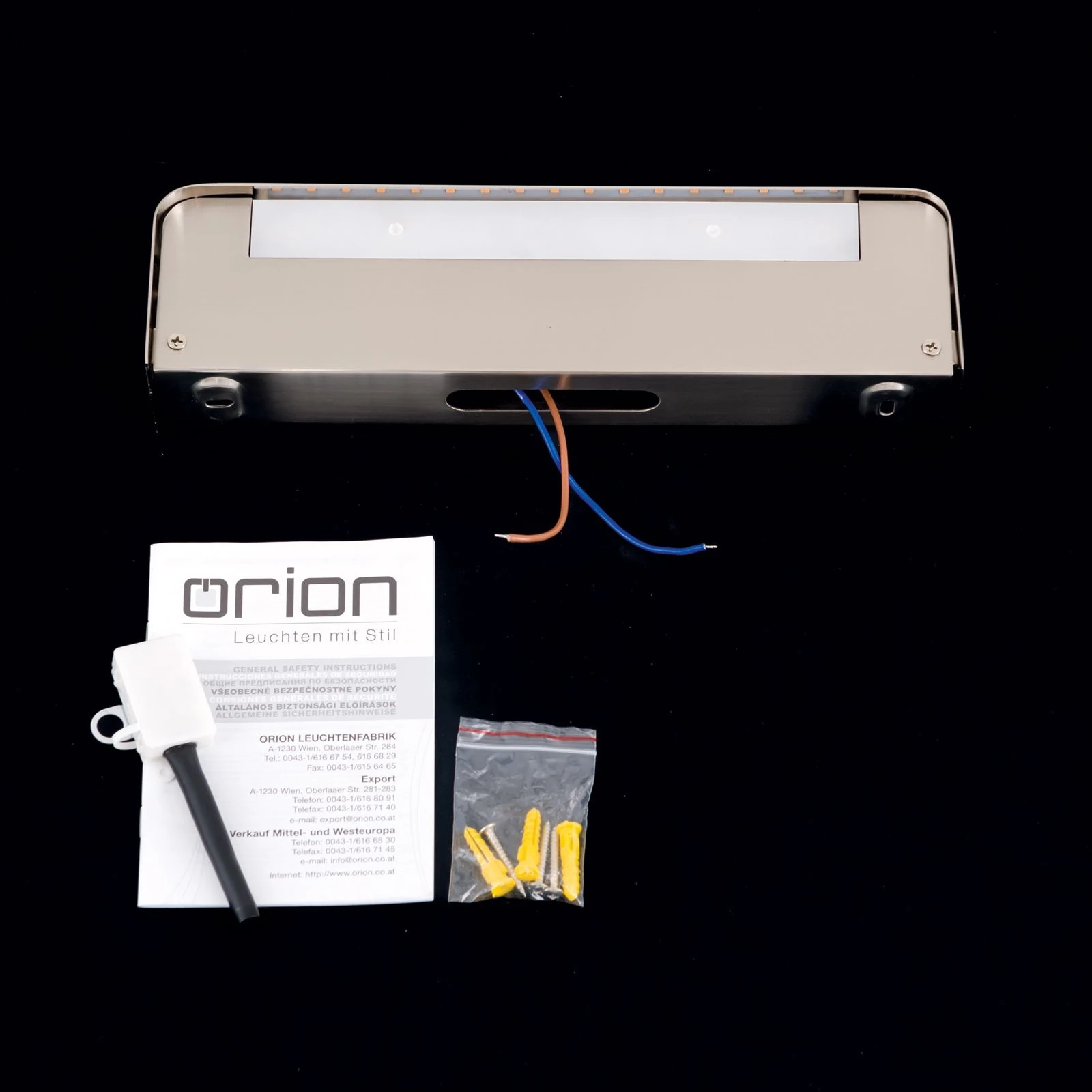 LED zidna lampa BERNHARD, saten hrom - 8