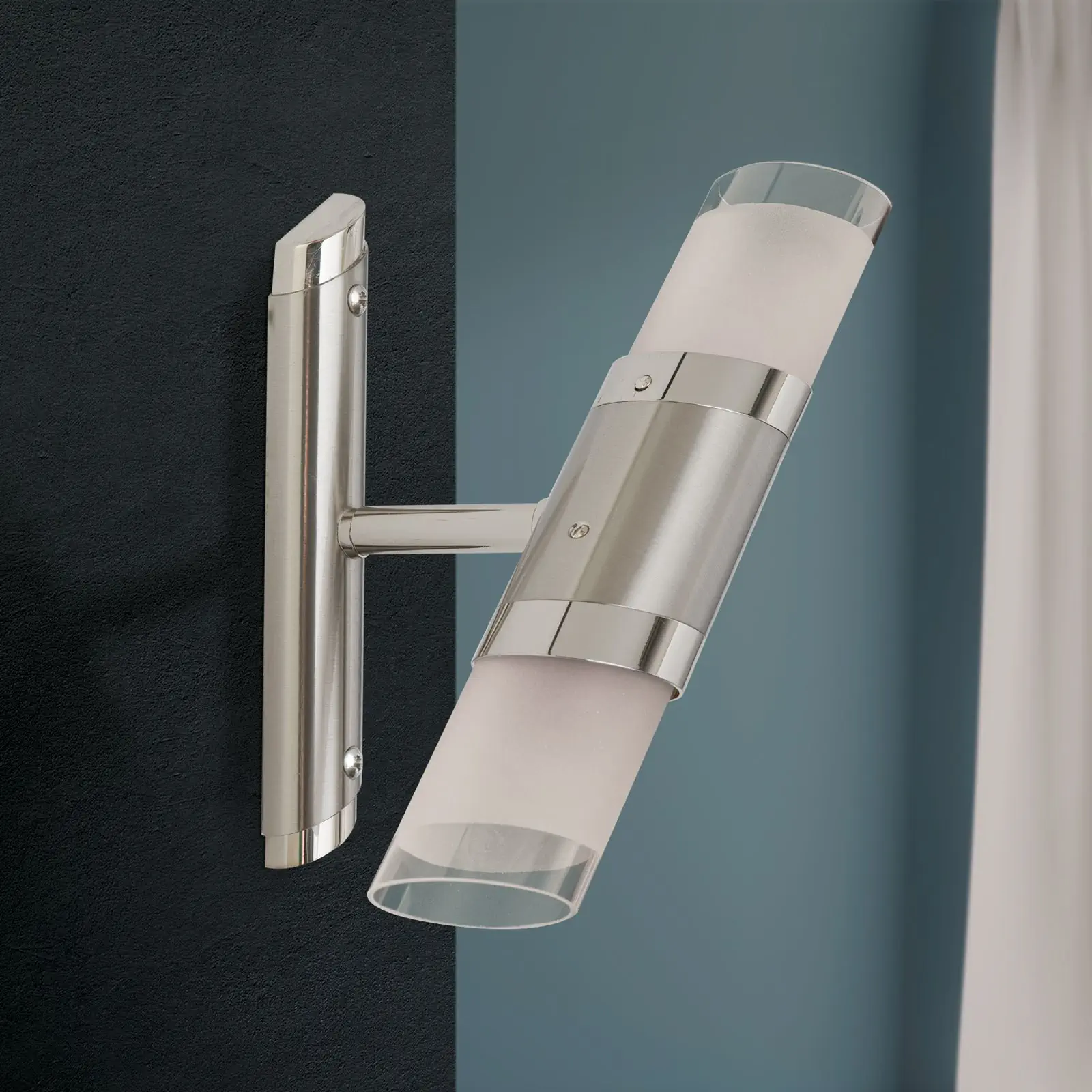 Zidna lampa SPOT EXCLUSIVE, 2-lampa, satin, sa transparentnim mat staklima - 3