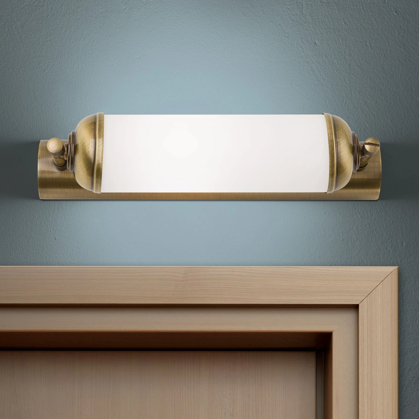 Produžena zidna lampa WIENER NOSTALGIE, antik mesing, 28 cm - 2