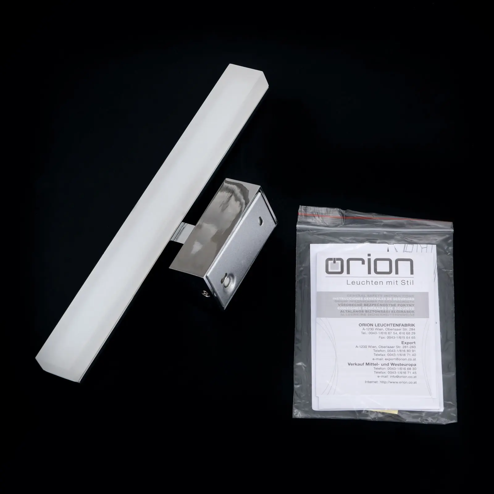 LED zidna lampa LEDINA, hrom, 32 cm - 8