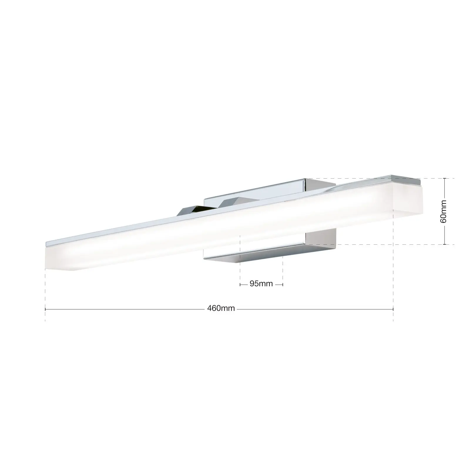 LED zidna lampa LEDINA, hrom, 46 cm - 7