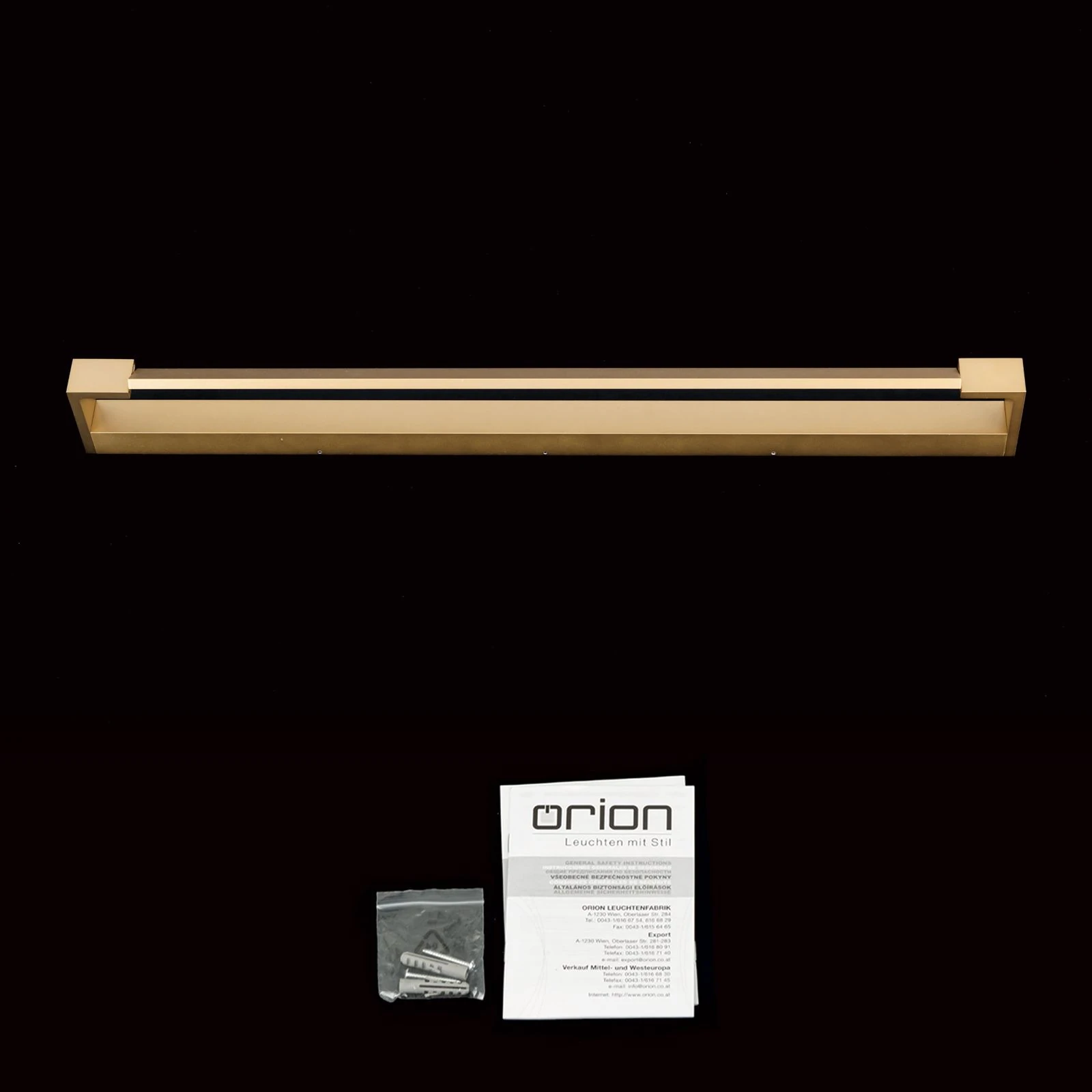 LED lampa za ogledalo MARILYN, pomični reflektor, mat zlatna, 90 cm - 8