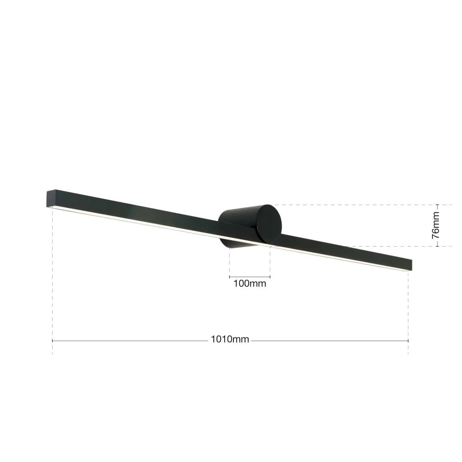 LED zidna lampa BEAUTY, crna, 101 cm - 7