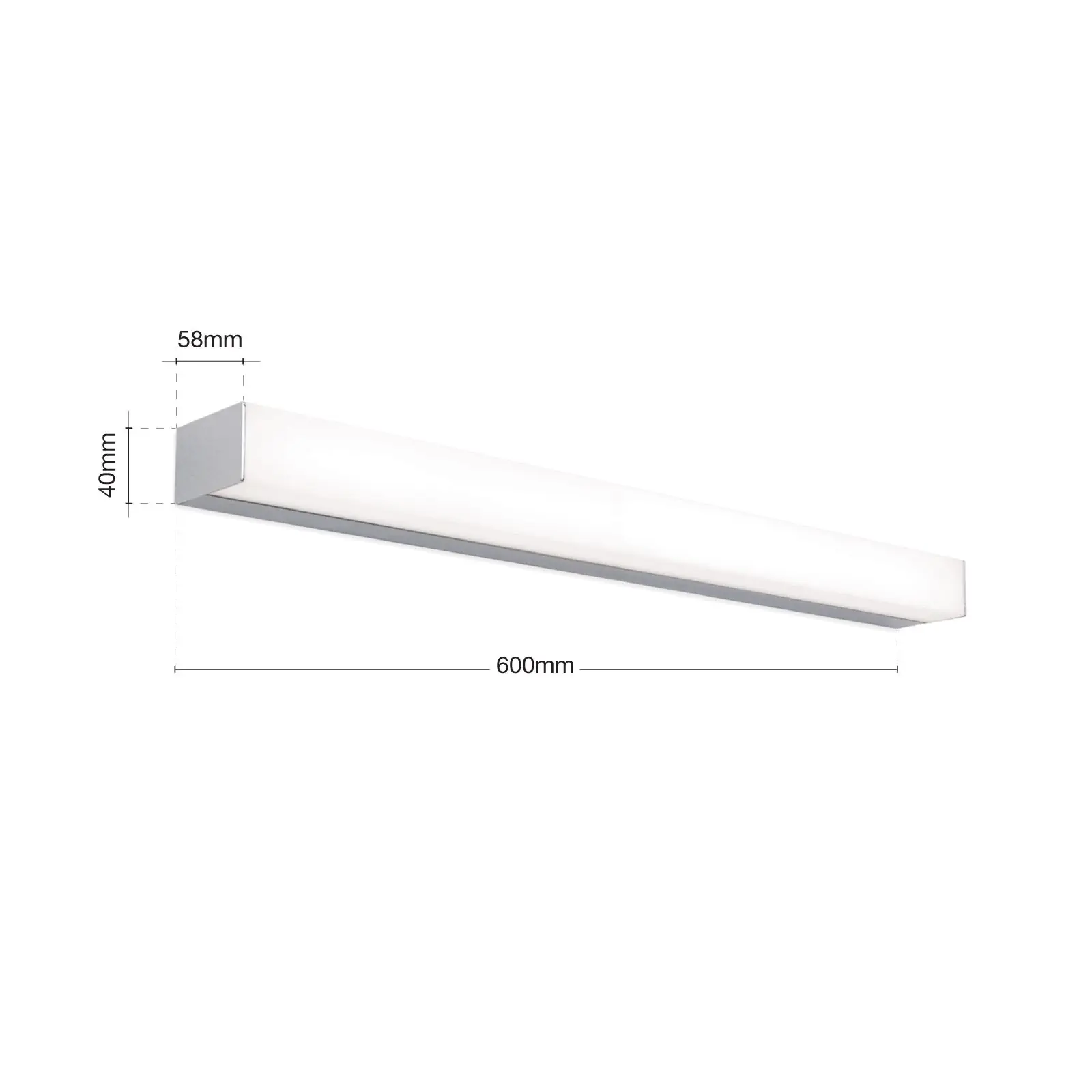 LED lampa za ogledalo HORIZON, 60 cm, hrom - 7