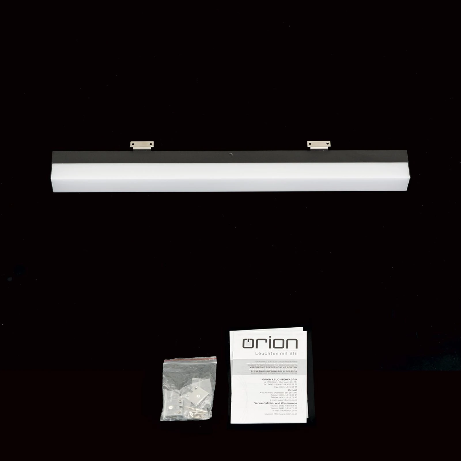 LED lampa za ogledalo HORIZON, 60 cm, crna - 8