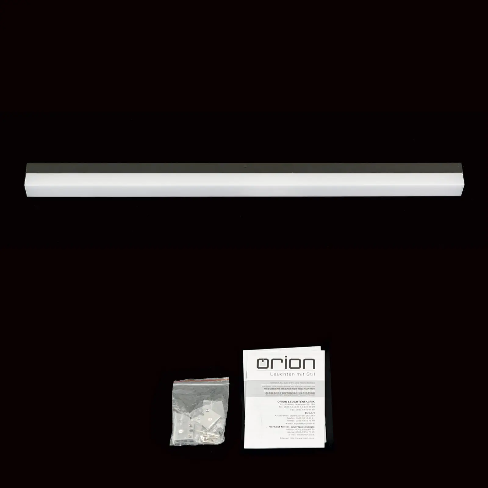 LED lampa za ogledalo HORIZON, 90 cm, crna - 8