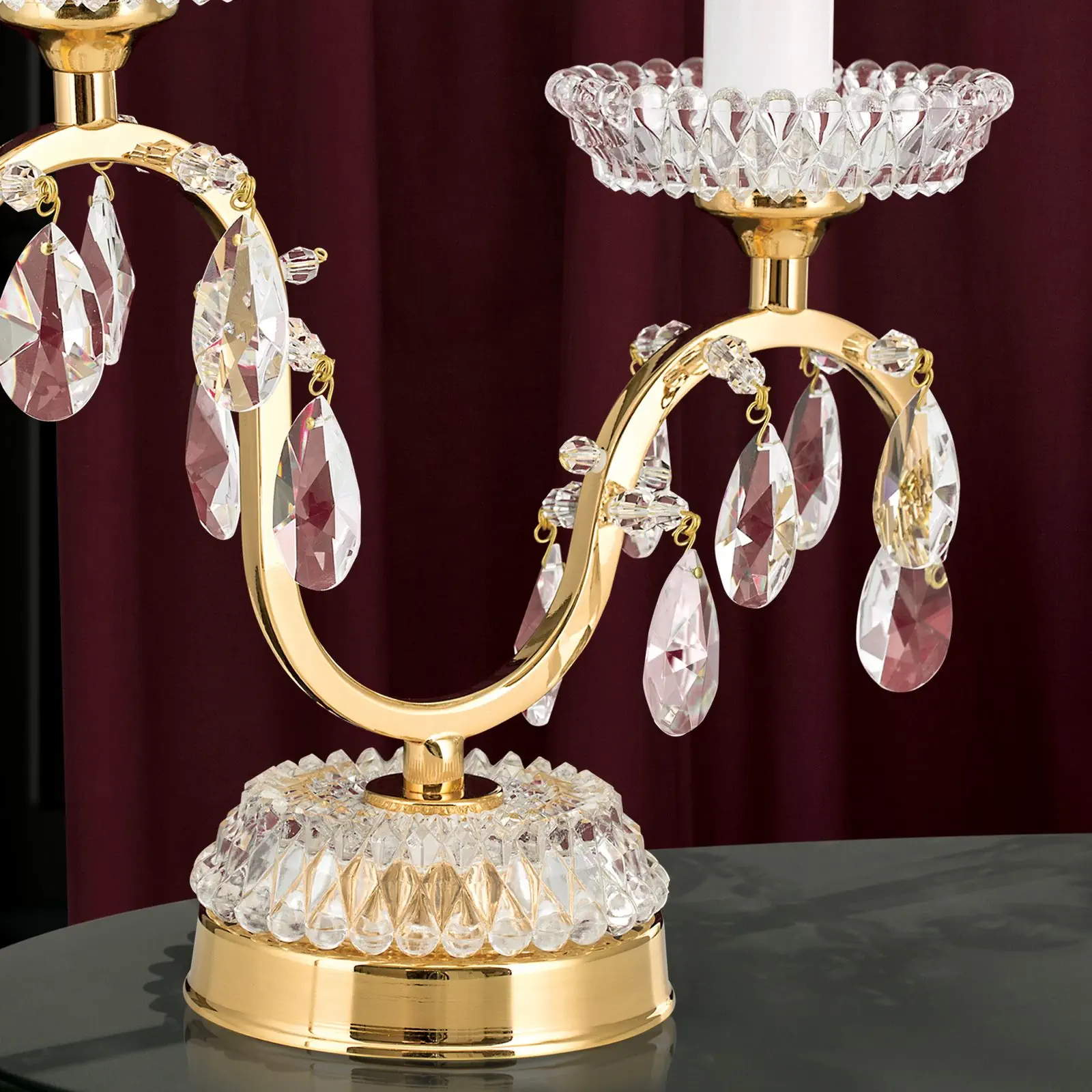 Stona lampa HIROHITO, 2 izvora svetla, zlatna - 2