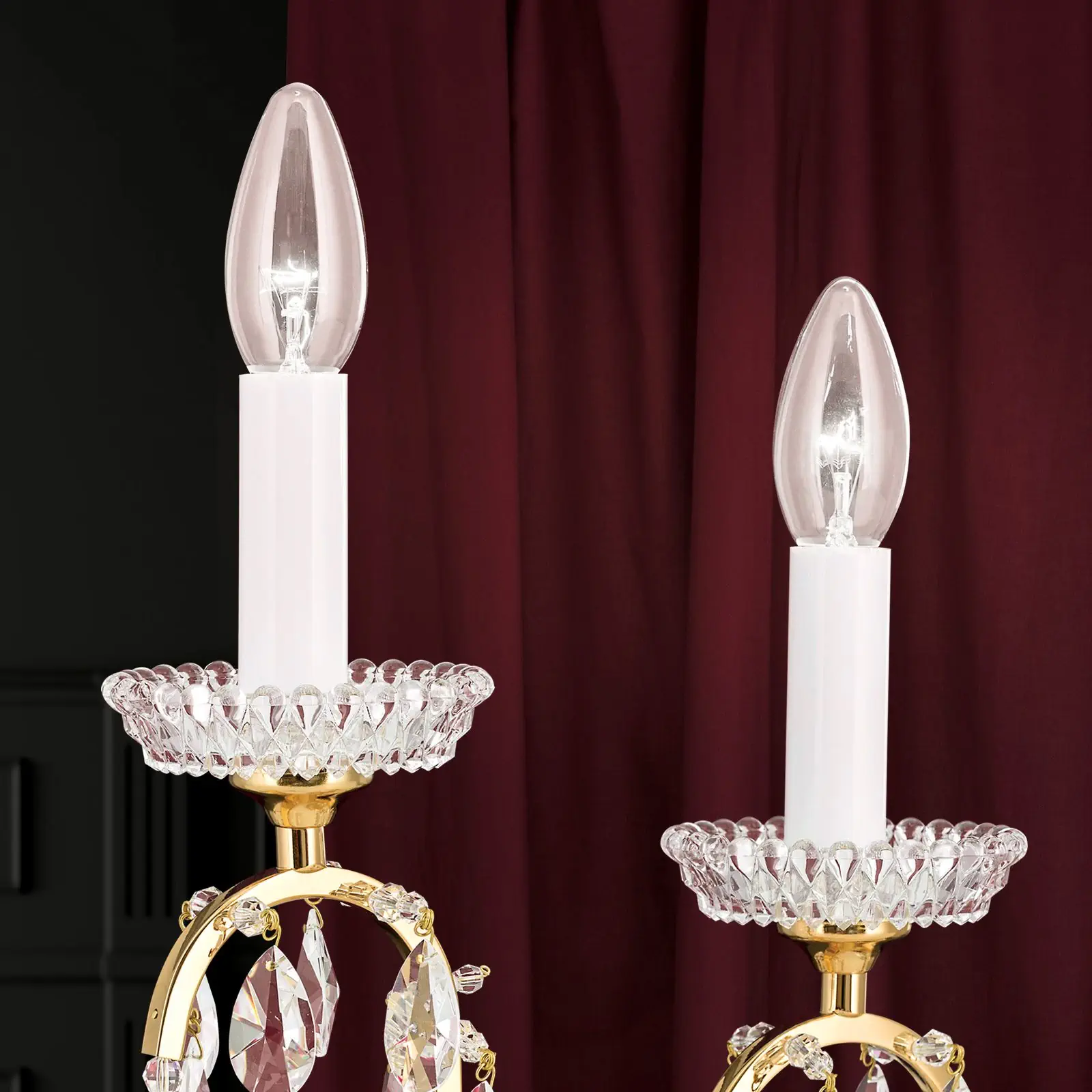 Stona lampa HIROHITO, 2 izvora svetla, zlatna - 3