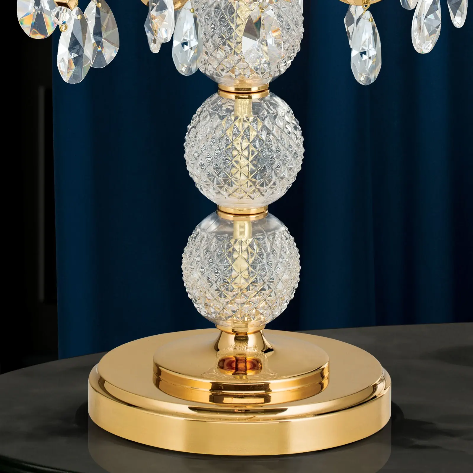 Stona lampa HIROHITO, 5 izvora svetla, zlatna - 3