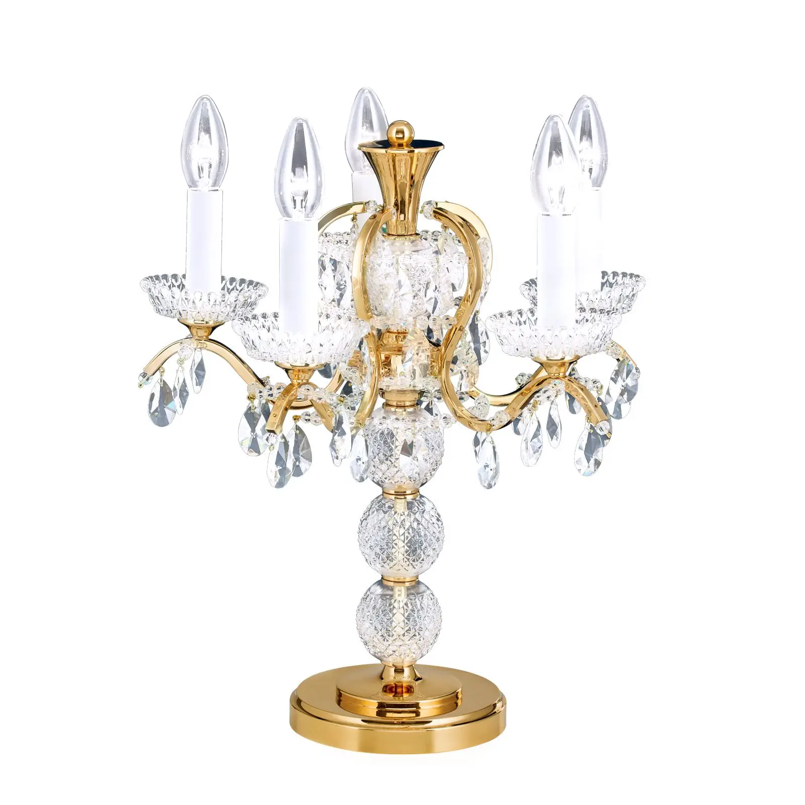 Stona lampa HIROHITO, 5 izvora svetla, zlatna - 4