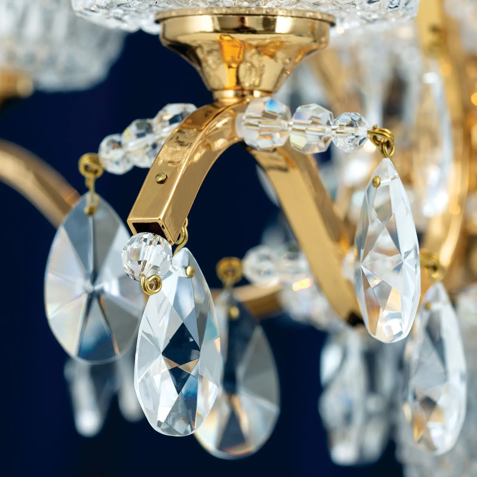 Stona lampa HIROHITO, 5 izvora svetla, zlatna - 5