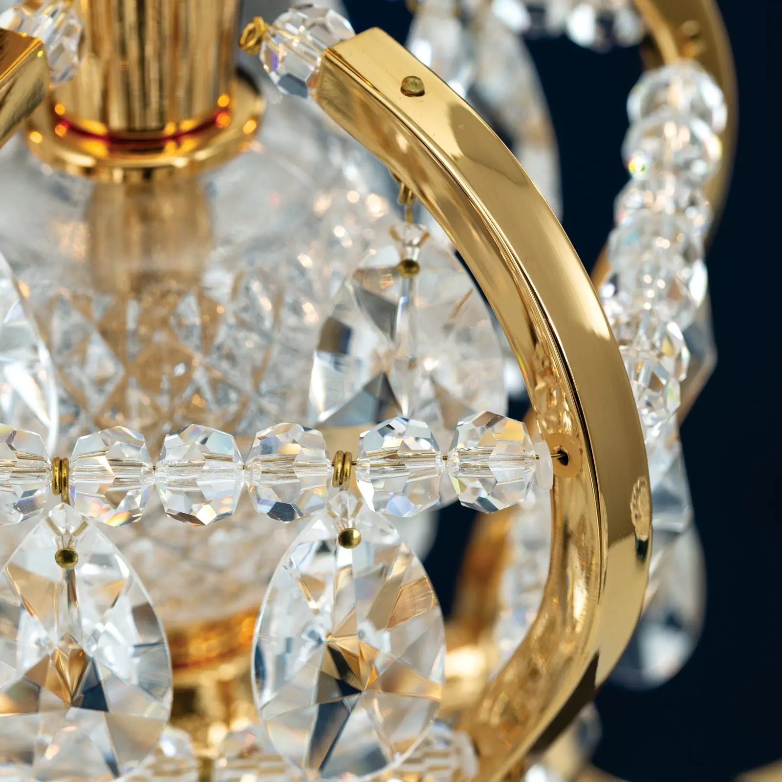 Stona lampa HIROHITO, 5 izvora svetla, zlatna - 6