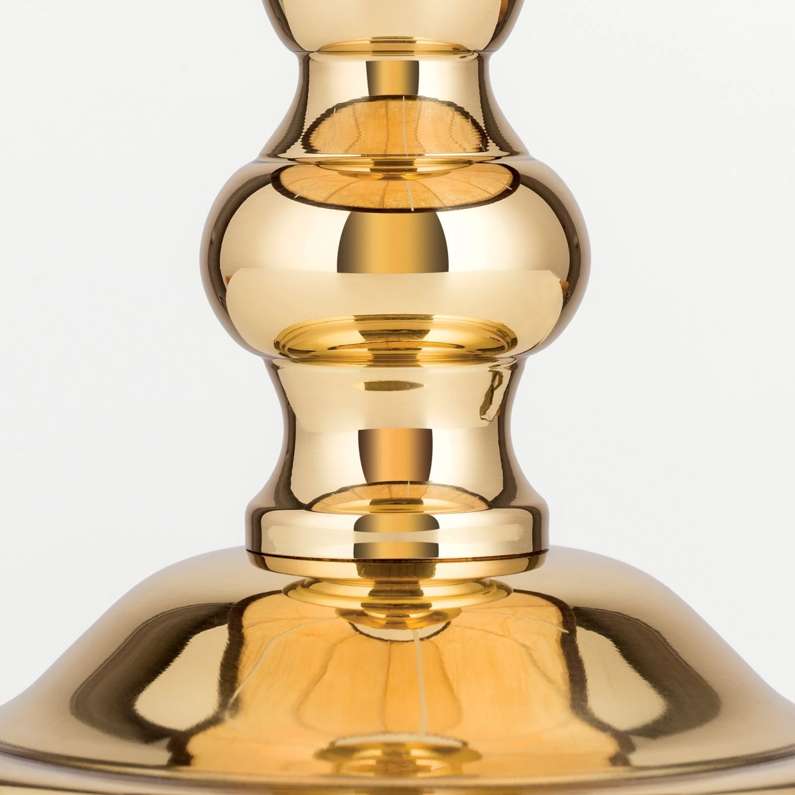 Stona lampa u flamanskom stilu, sjajni mesing, Ø 20 cm - 6