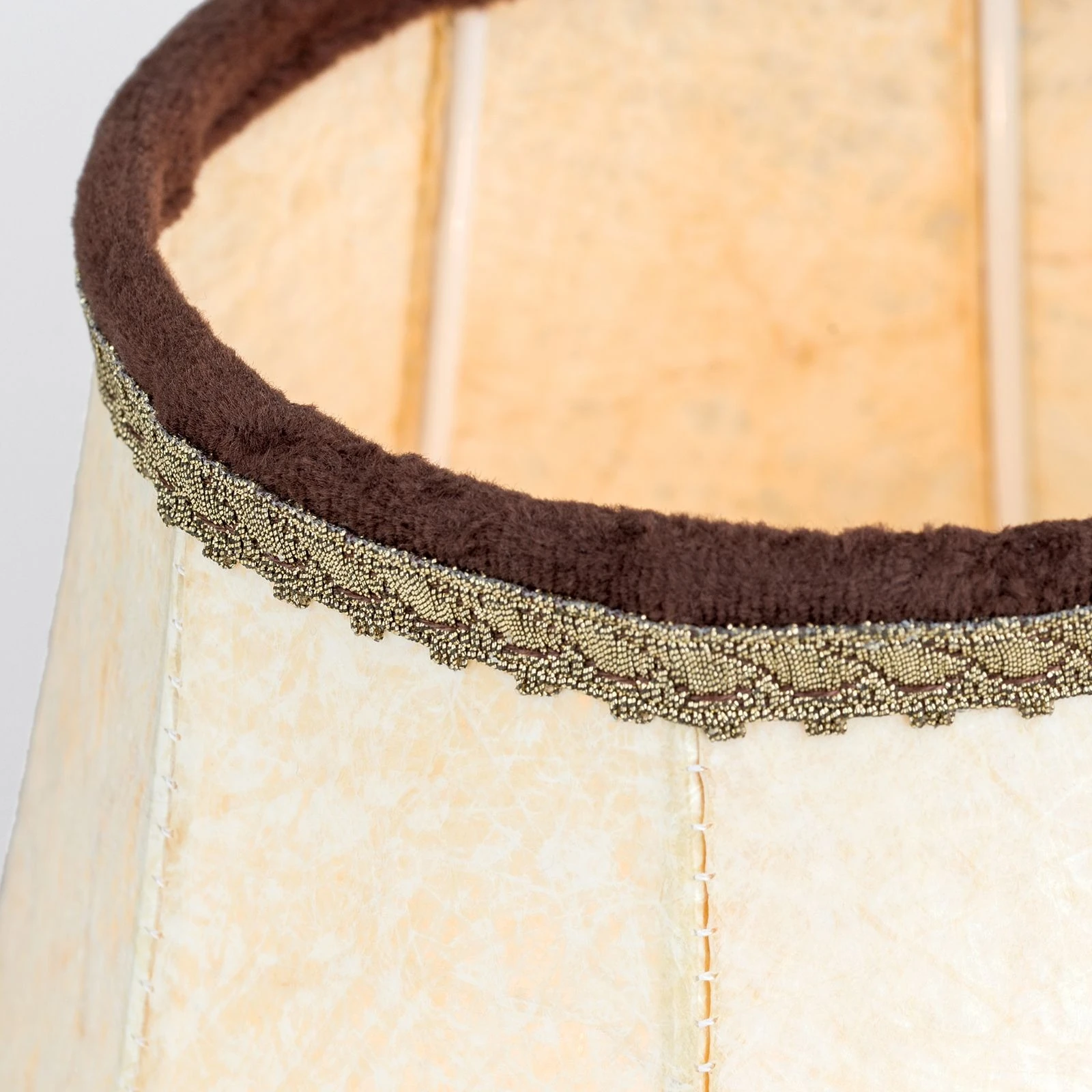 Stona lampa u flamanskom stilu, sjajni mesing, Ø 20 cm - 7