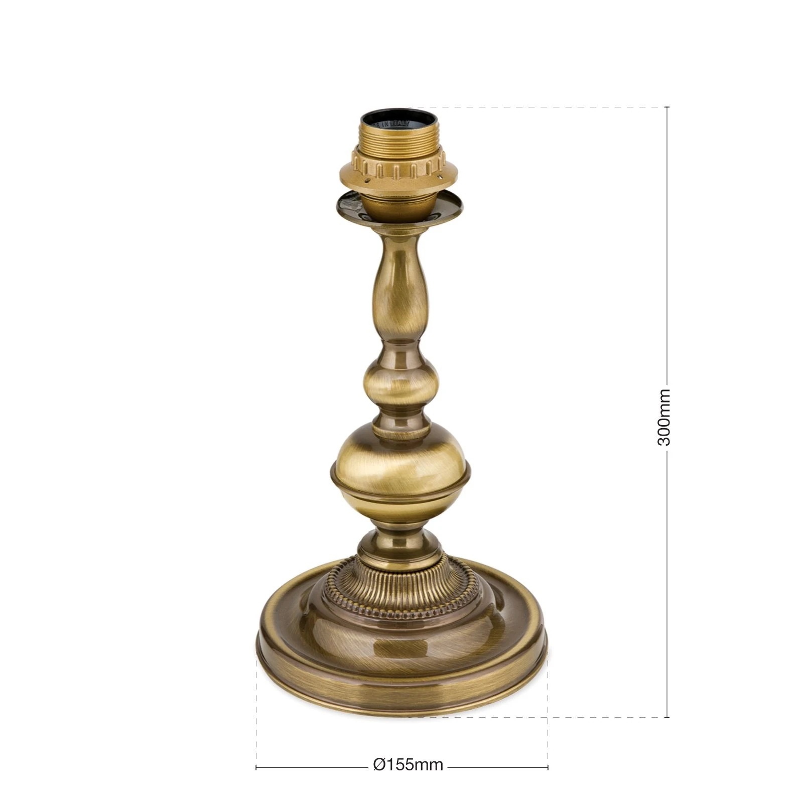 Postolje za stonu lampu FLÄMISCH, patina, bez abažura, visina 30 cm - 7