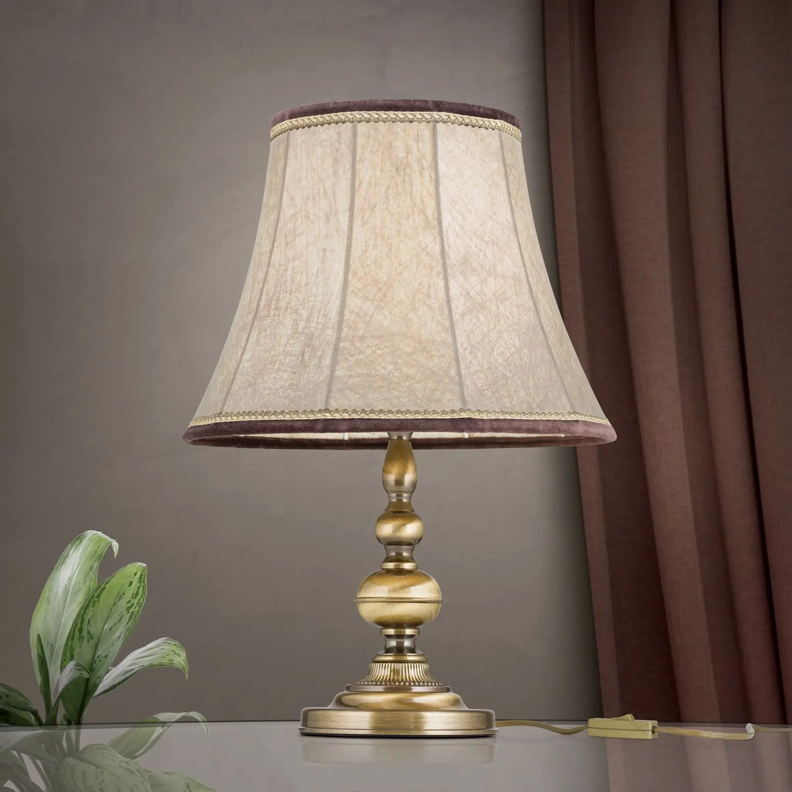 Stona lampa FLÄMISCH, patina, Ø 34 cm - 1