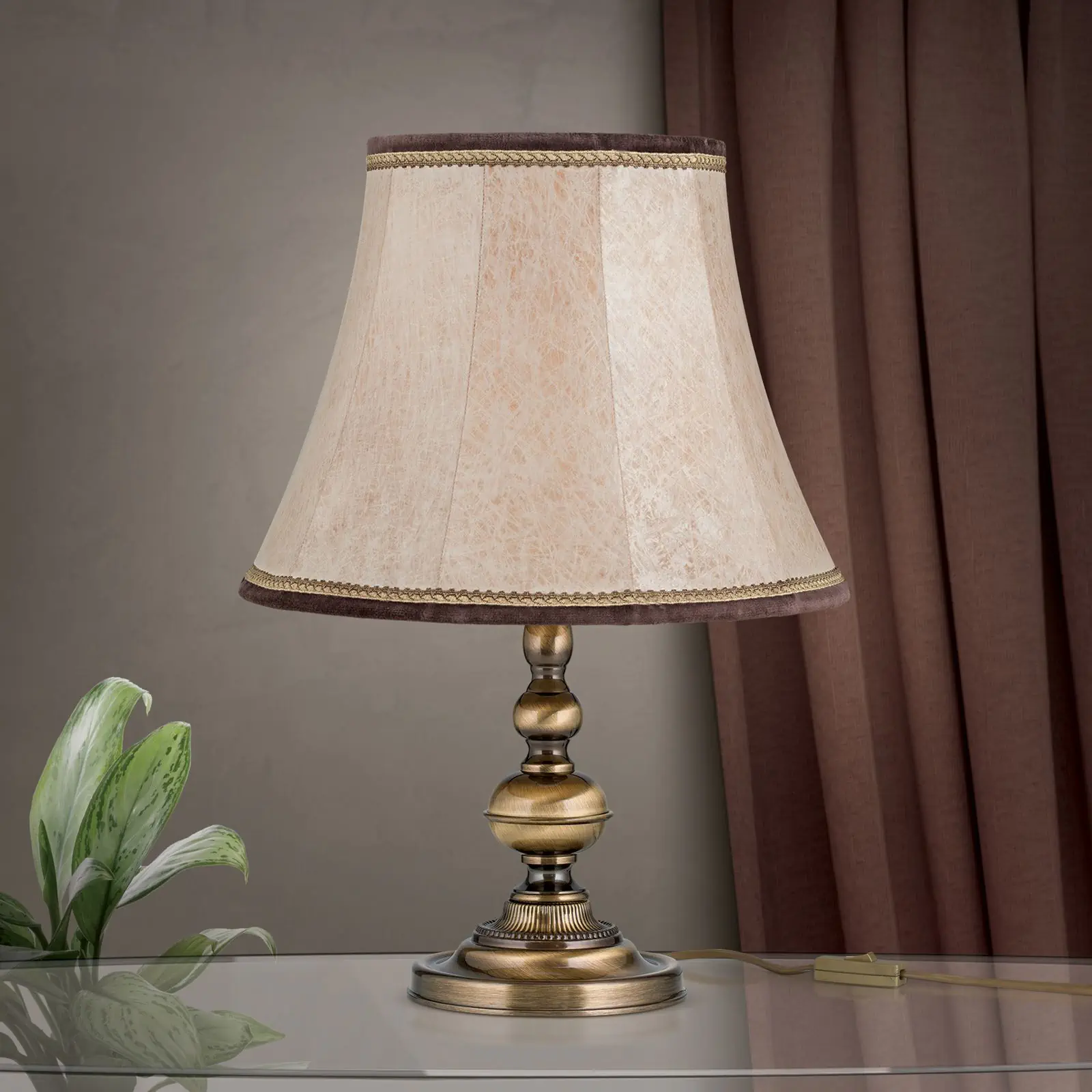 Stona lampa FLÄMISCH, patina, Ø 34 cm - 2