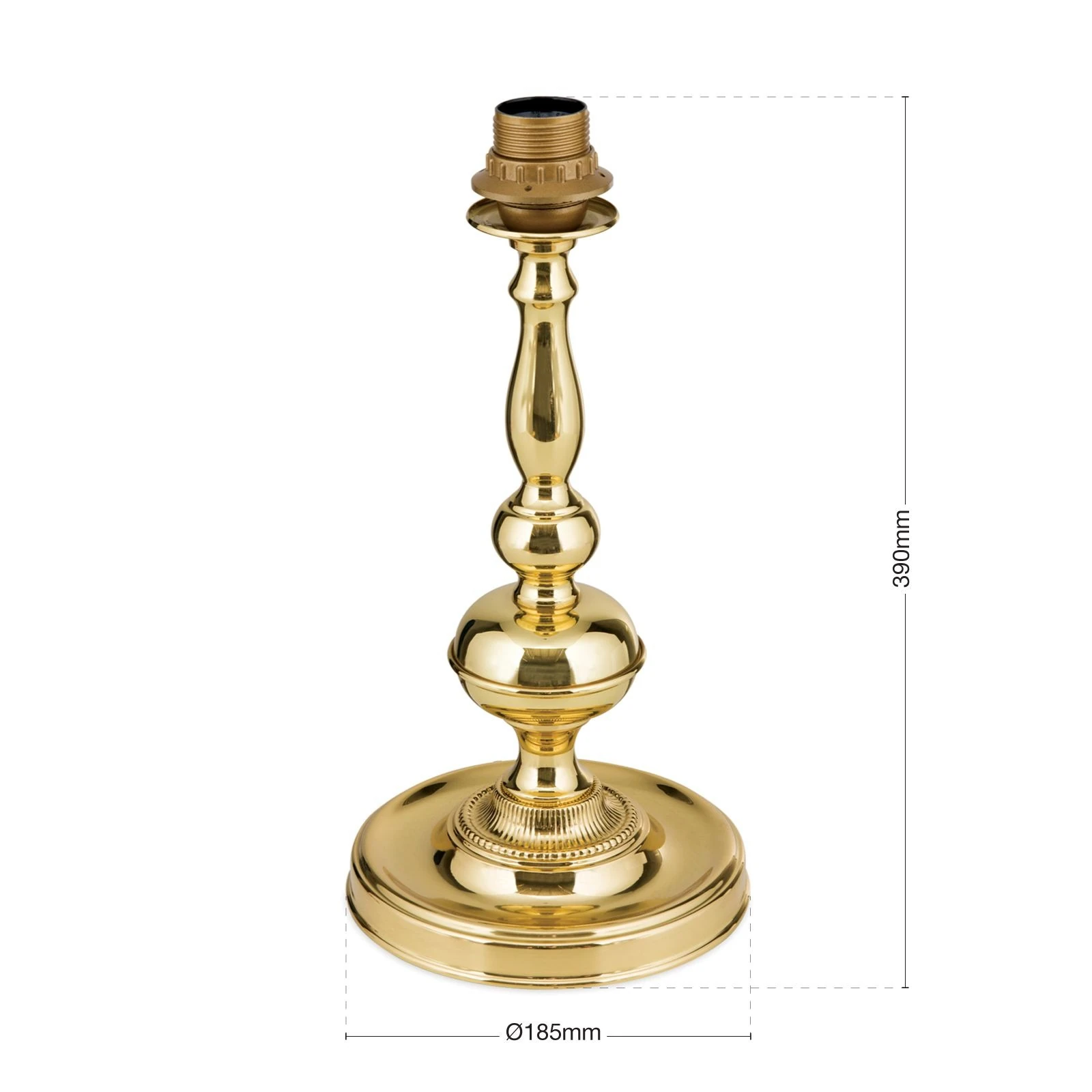 Postolje za stonu lampu FLÄMISCH, mesing, bez abažura, visina 39 cm - 7