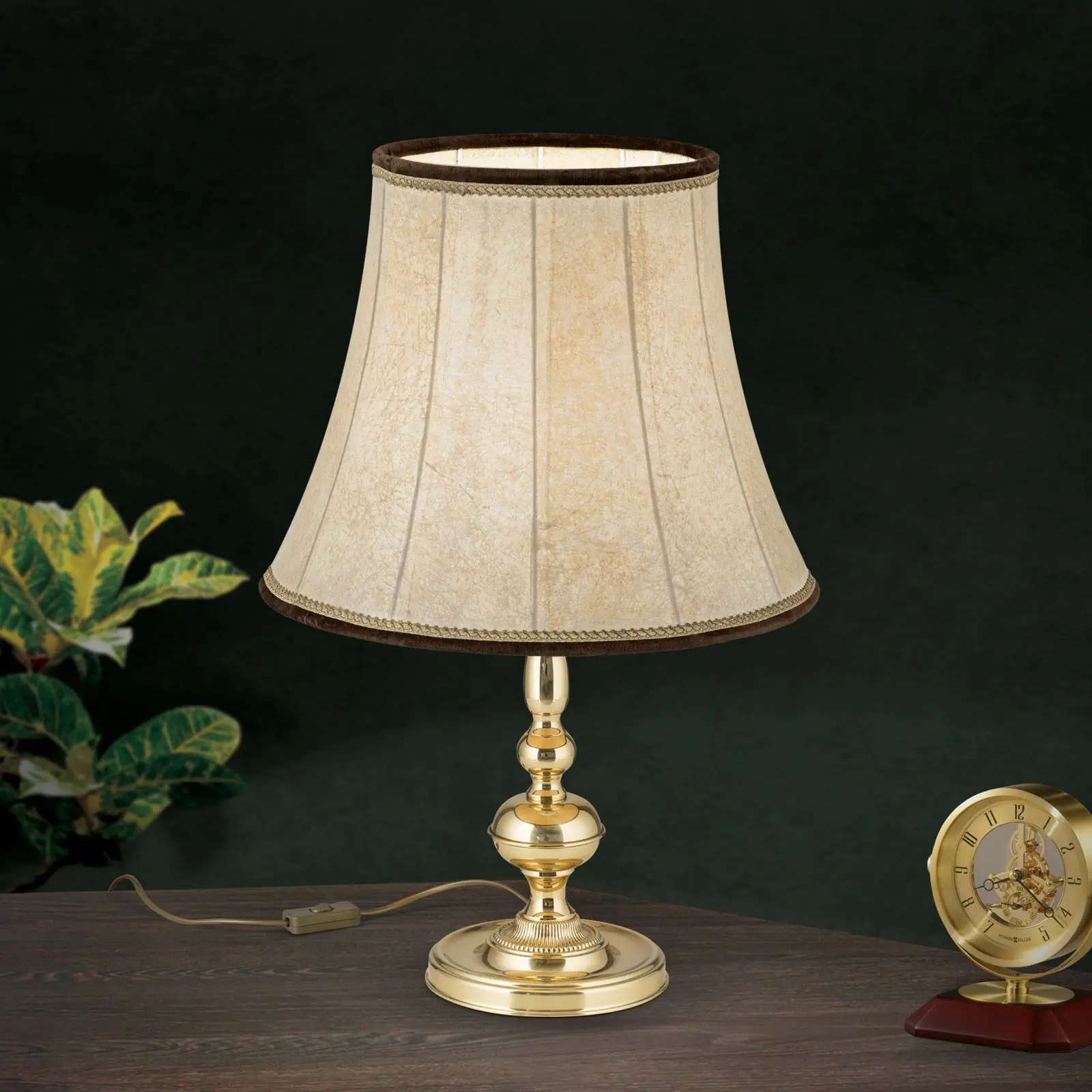 Stona lampa FLÄMISCH, sjajni mesing, Ø 40 cm - 6